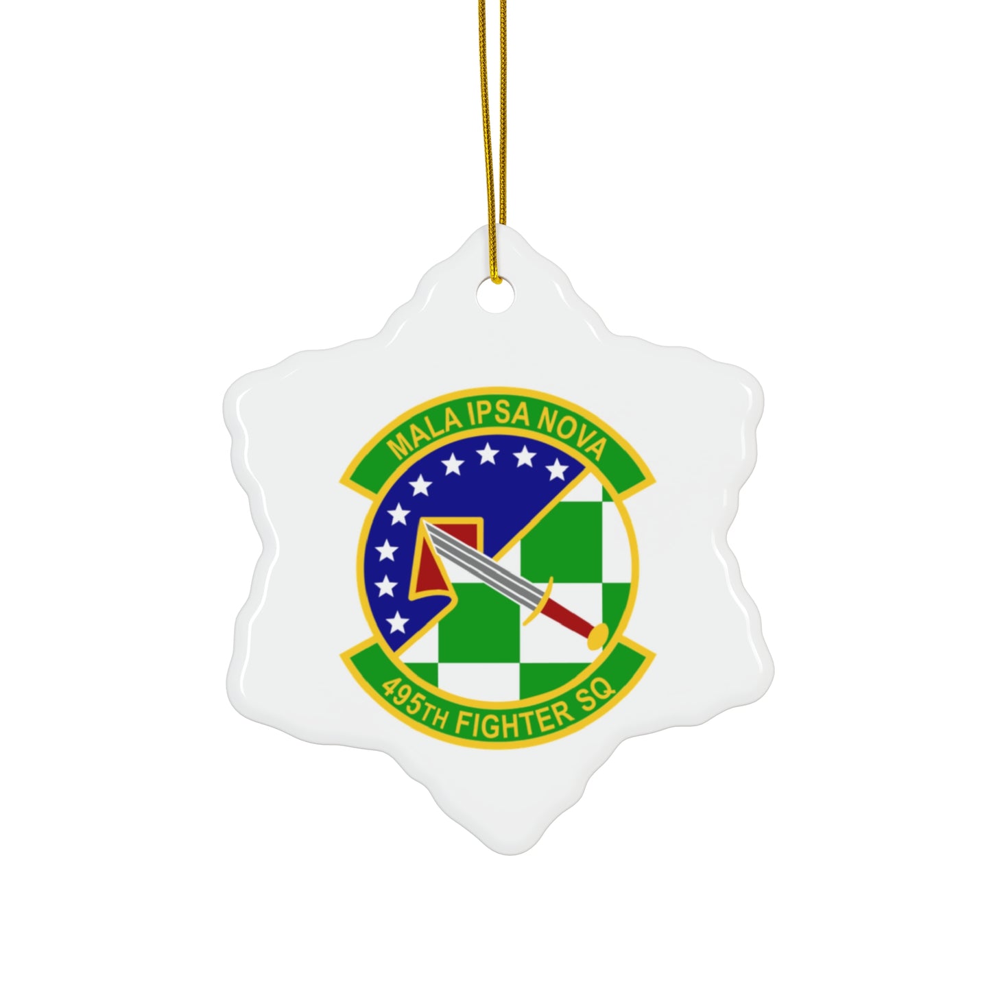 495FS "Valkyries" Ceramic Ornament, Circle or Snowflake Shape