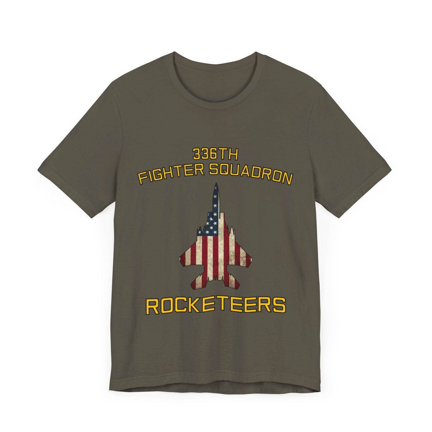 336FS Rocketeers Eagle Flag Unisex Jersey Short Sleeve Tee, Multiple Colors