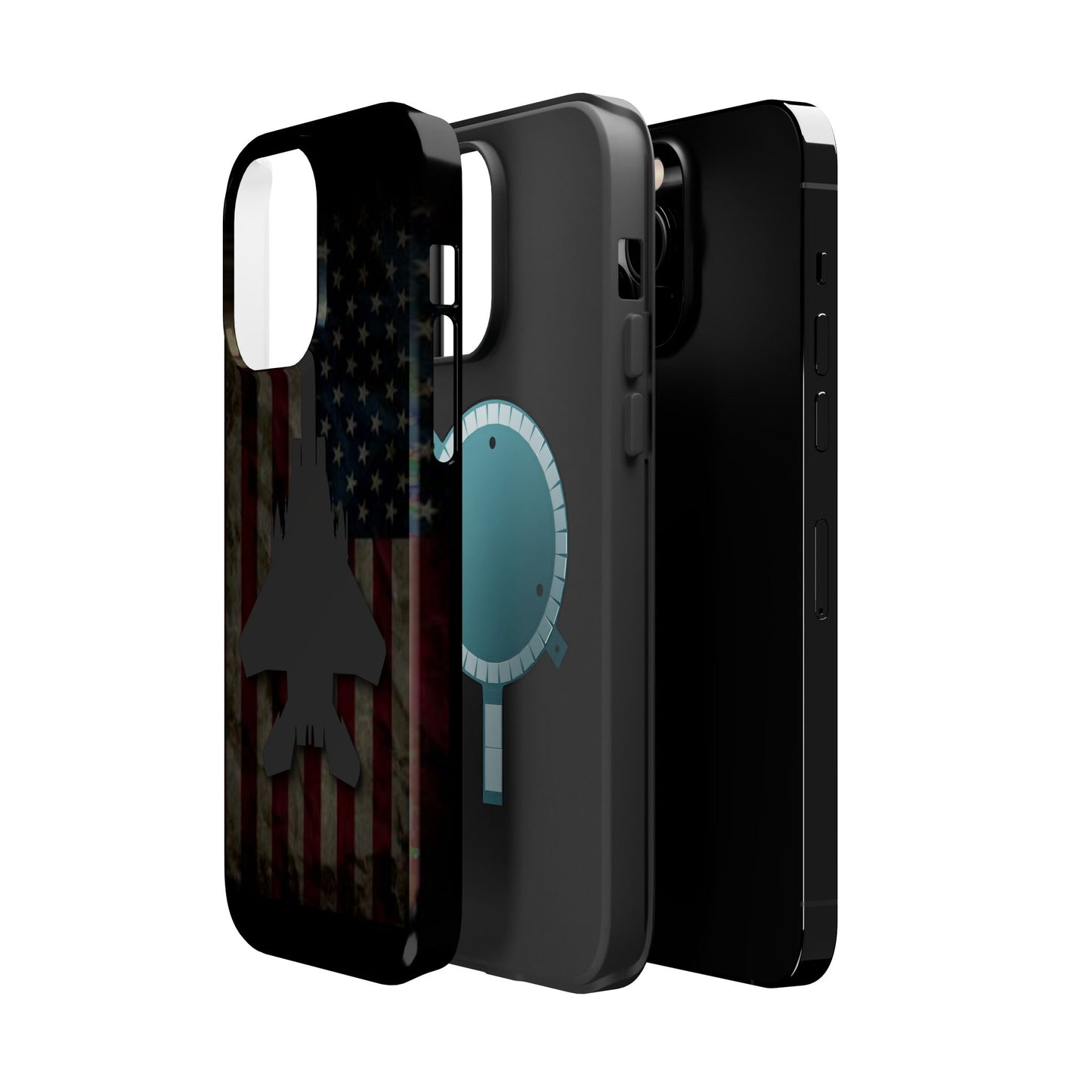 F-15E Silhouette Old Glory Magnetic Tough Cases for iPhone