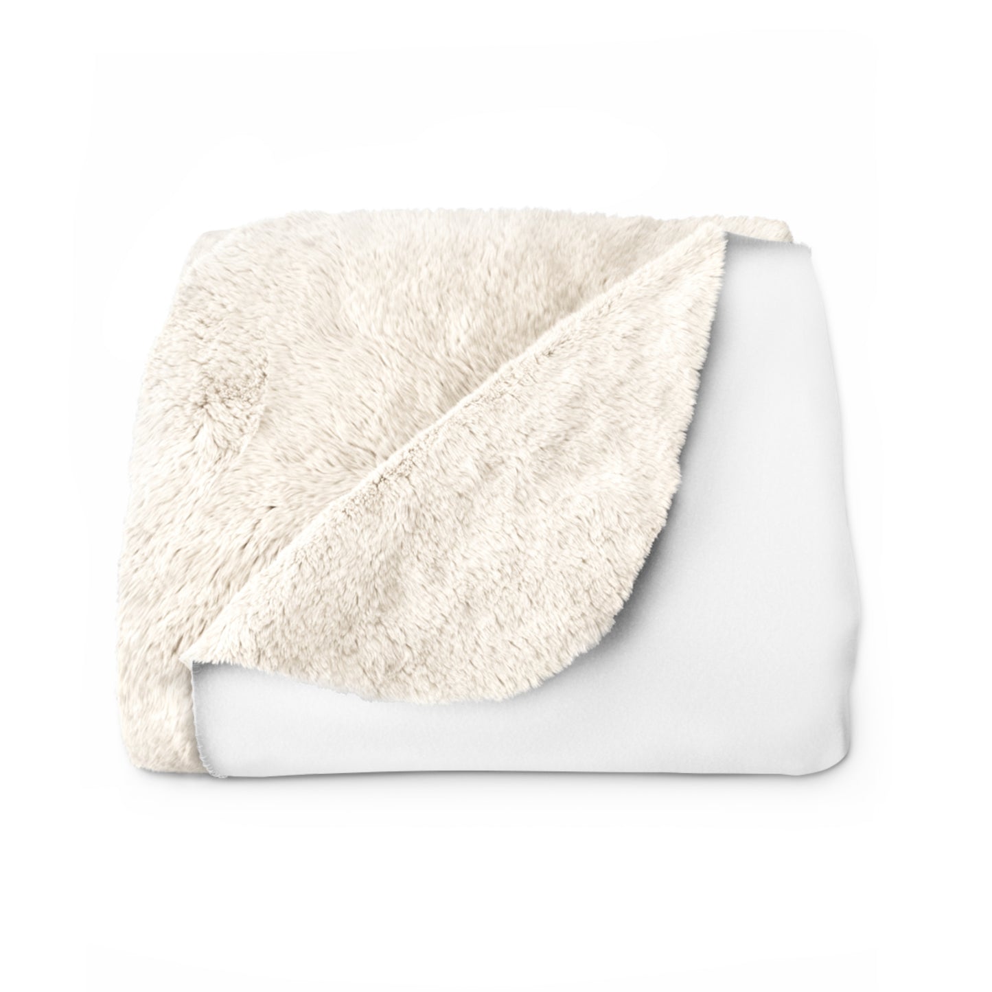 White Sherpa Blanket with F-15E Silhouette Graphic