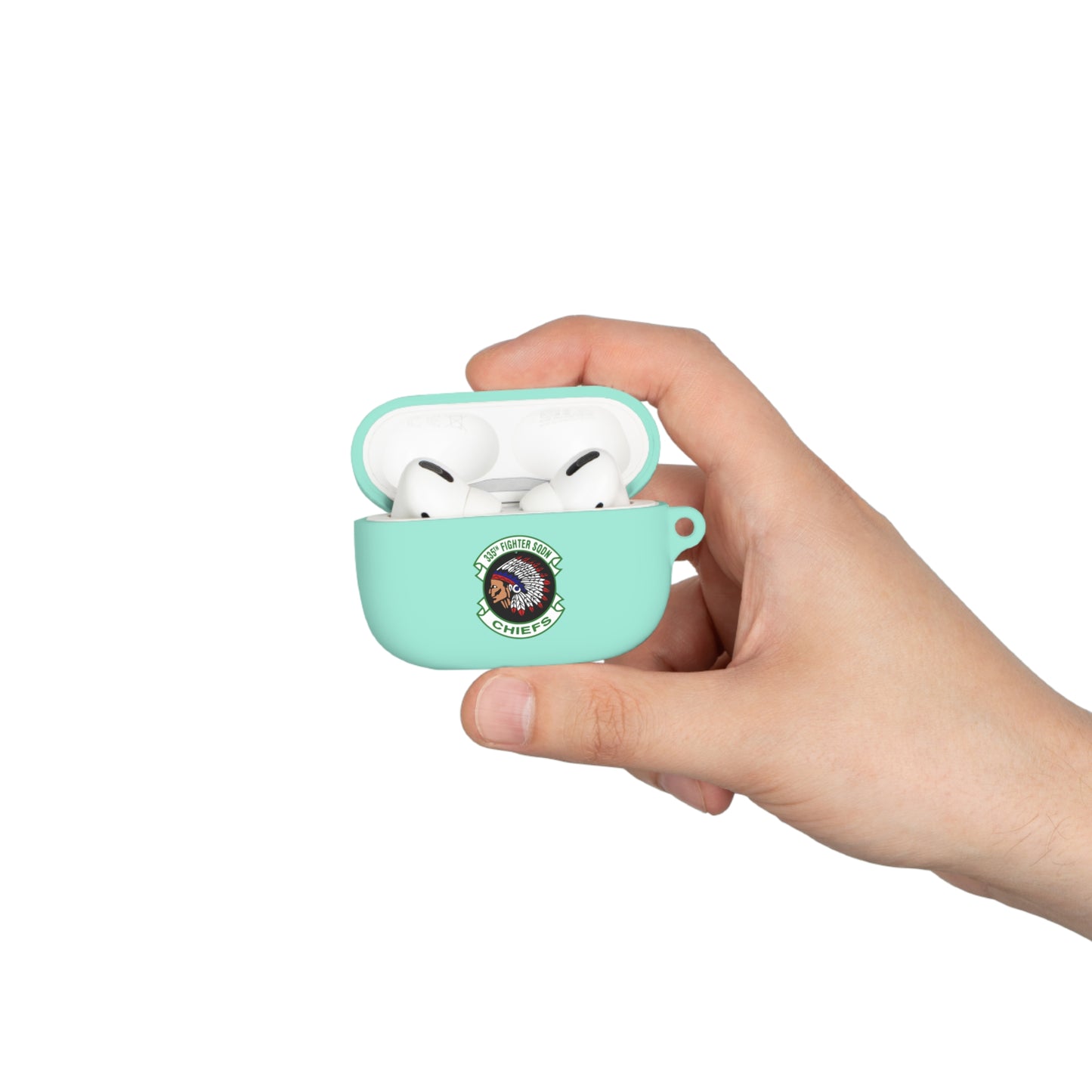 AirPods and AirPods Pro Case Cover, 335FS with F-15E Front Silhouette on Back