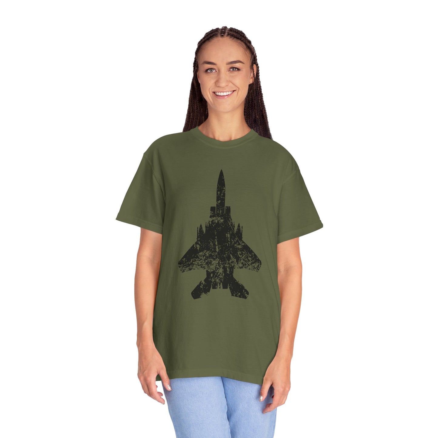 F-15E Grunge Comfort Colors Unisex T-Shirt, Casual Wear, Gift for Pilots, Aviation Lovers, Travel Enthusiasts, Plane Spotting