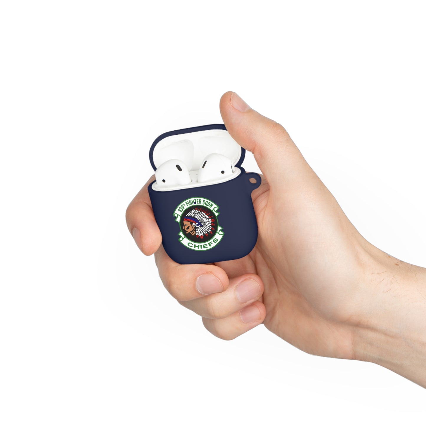 AirPods and AirPods Pro Case Cover, 335FS with F-15E Front Silhouette on Back