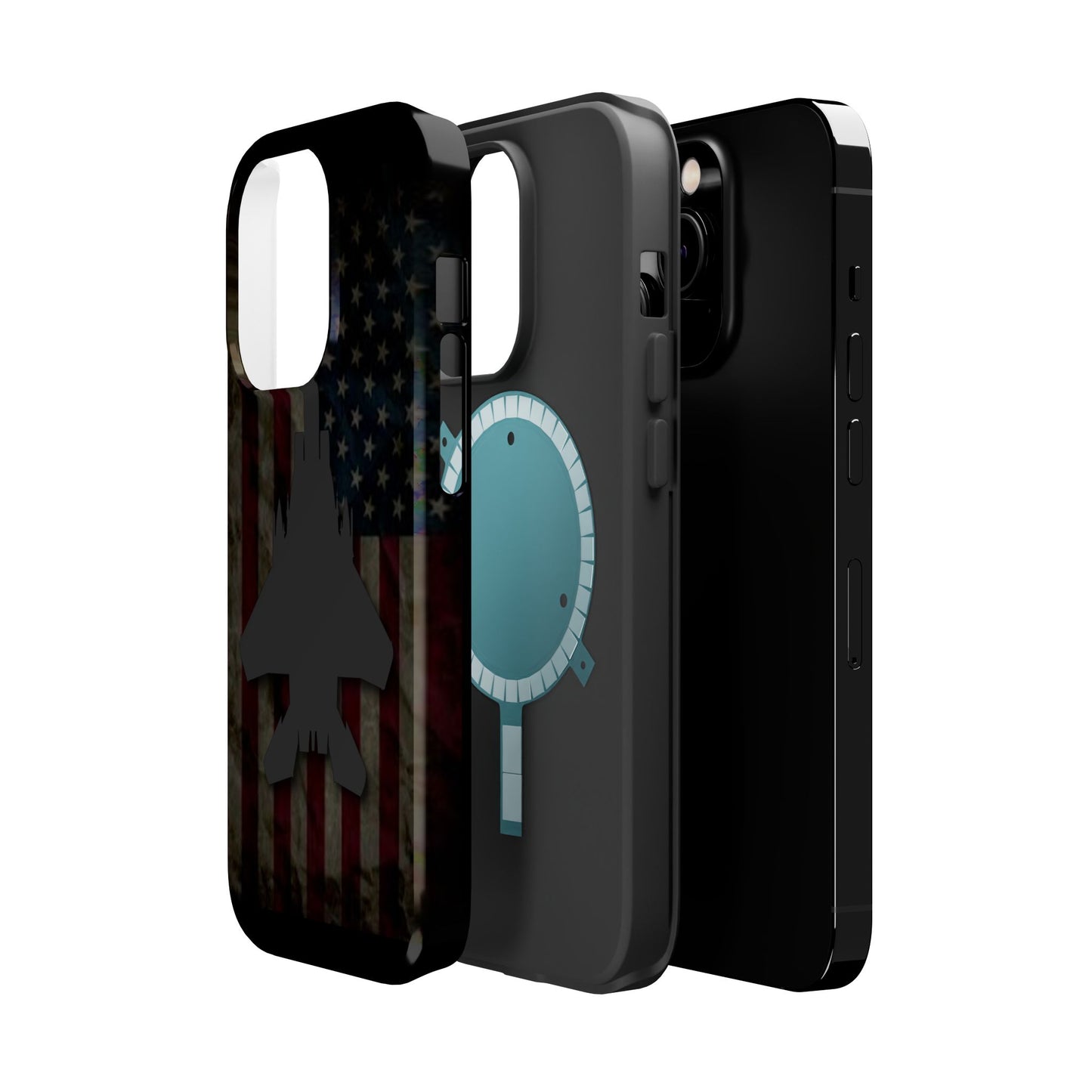 F-15E Silhouette Old Glory Magnetic Tough Cases for iPhone
