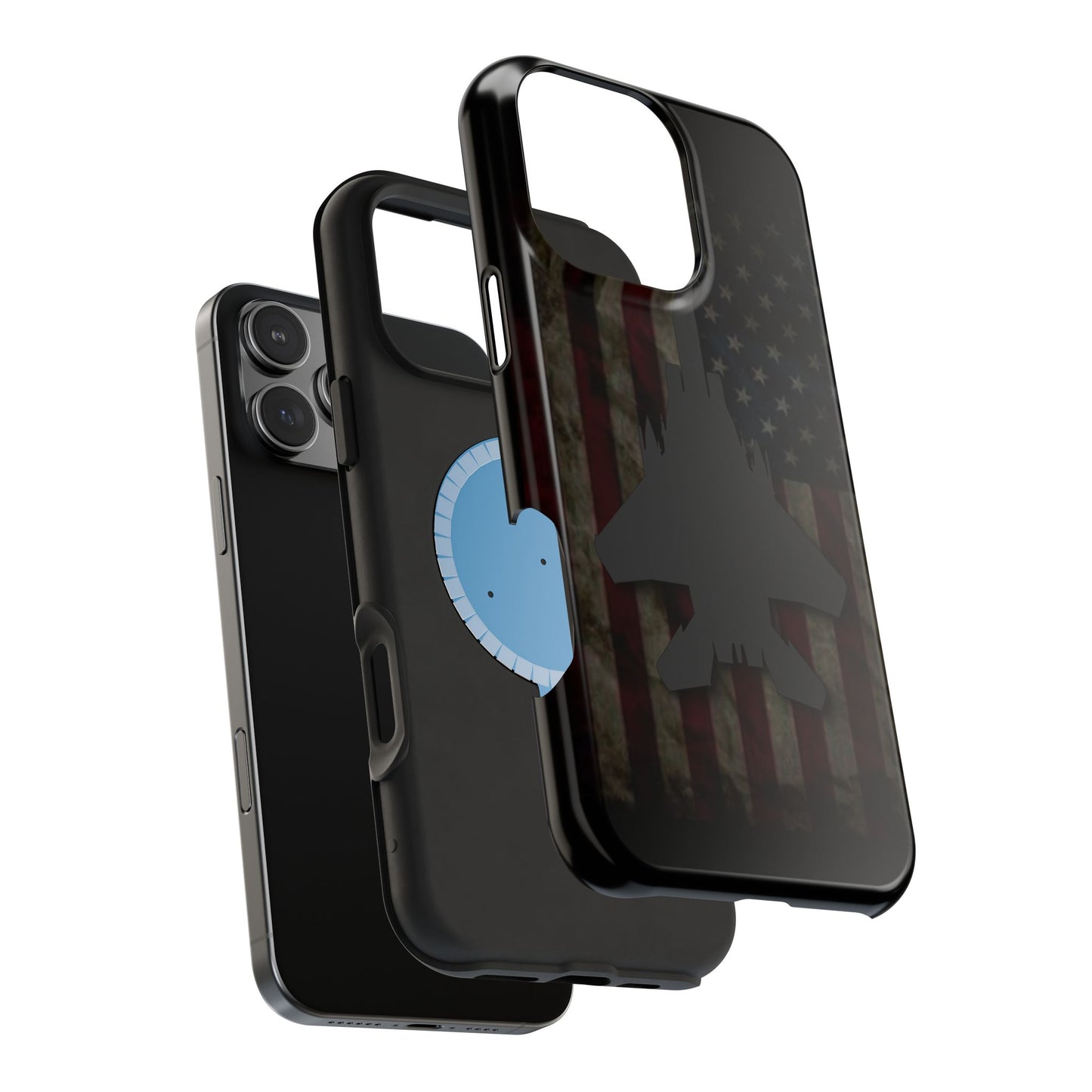 F-15E Silhouette Old Glory Magnetic Tough Cases for iPhone