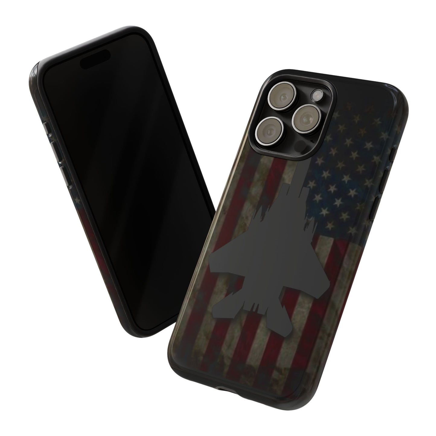 F-15E Silhouette Old Glory Tough Cases for iPhone, Samsung, Google