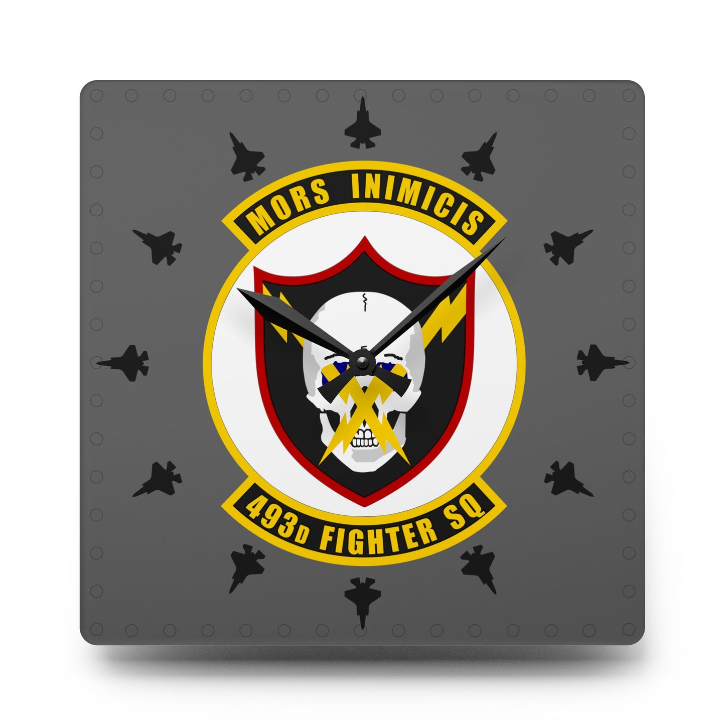 493FS "Grim Reapers" F-35A Acrylic Wall Clock, Round or Square Options