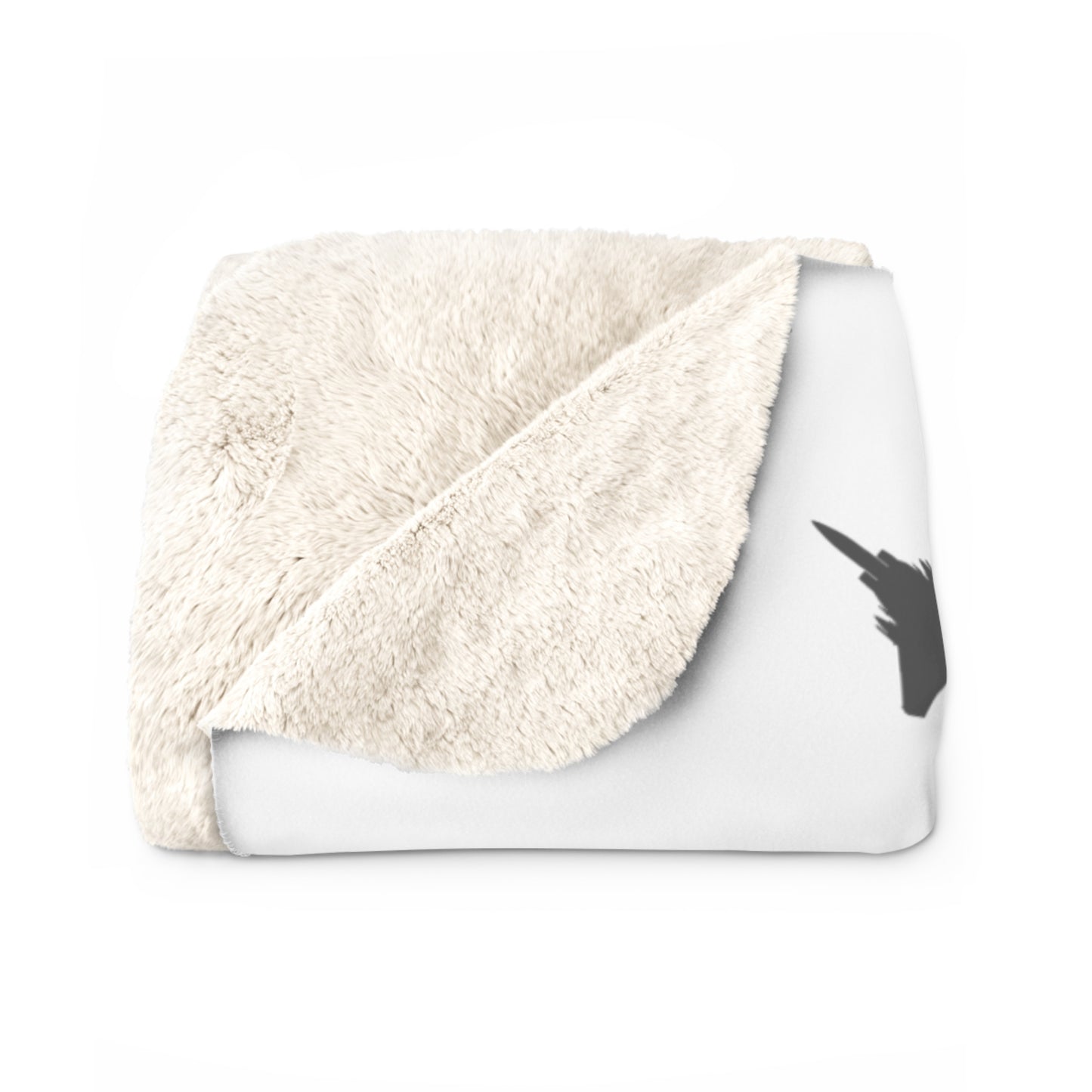 F-15E Pattern Sherpa Fleece Blanket, White