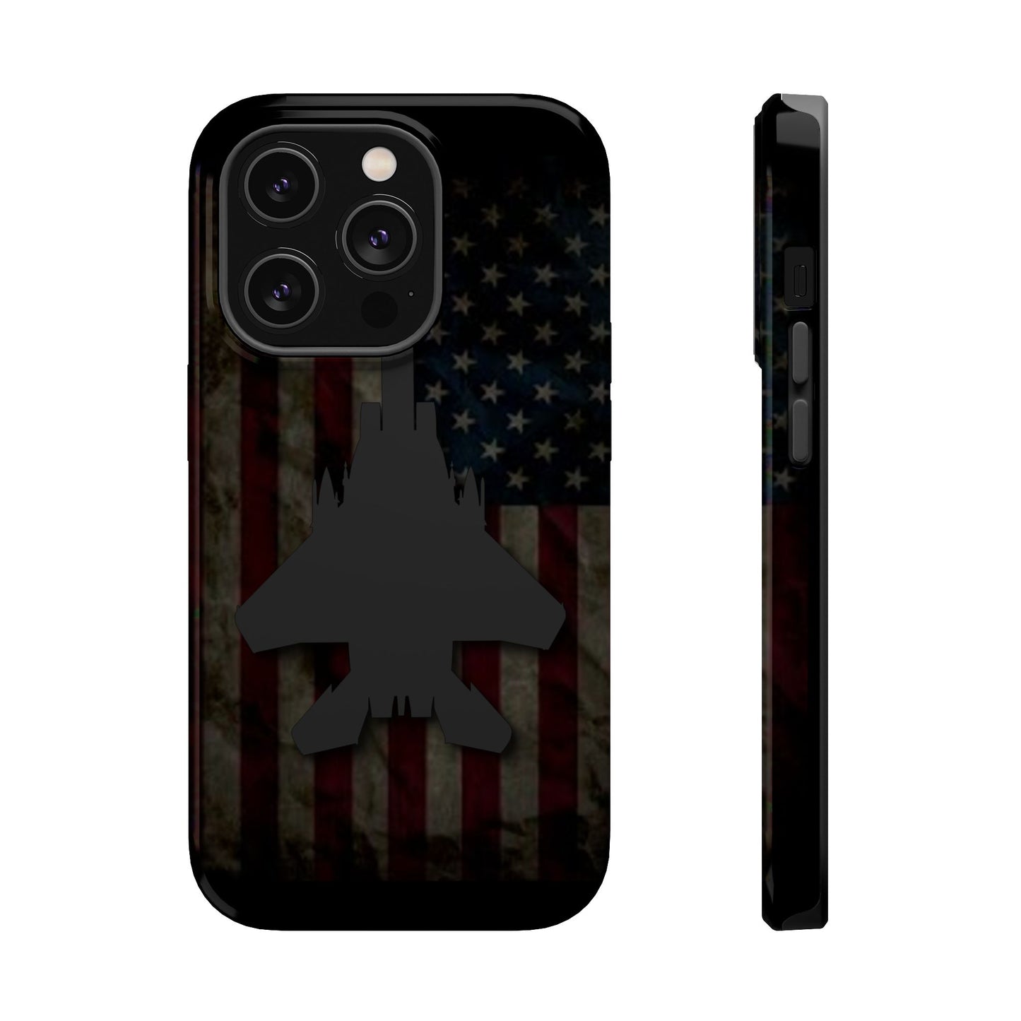 F-15E Silhouette Old Glory Magnetic Tough Cases for iPhone