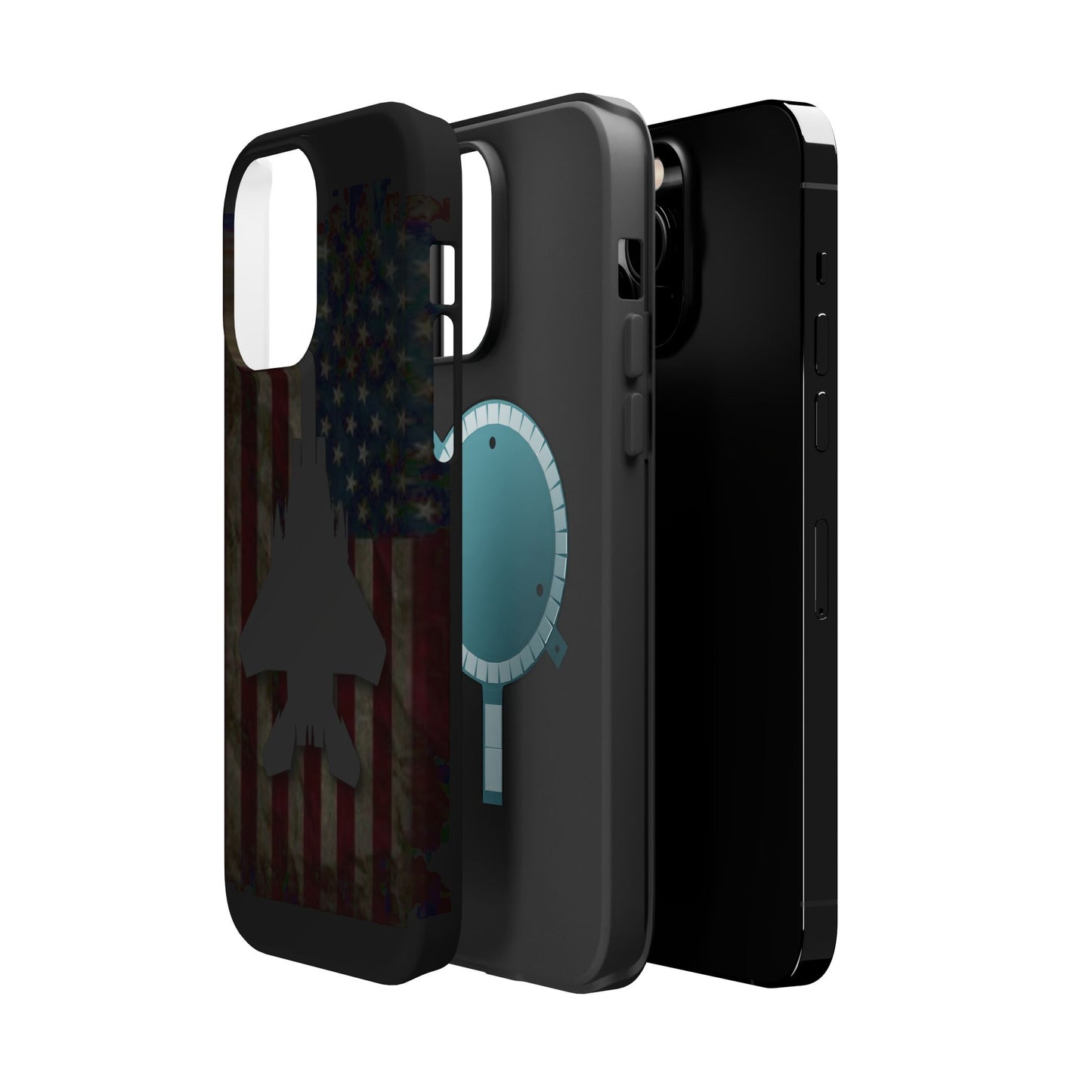 F-15E Silhouette Old Glory Magnetic Tough Cases for iPhone