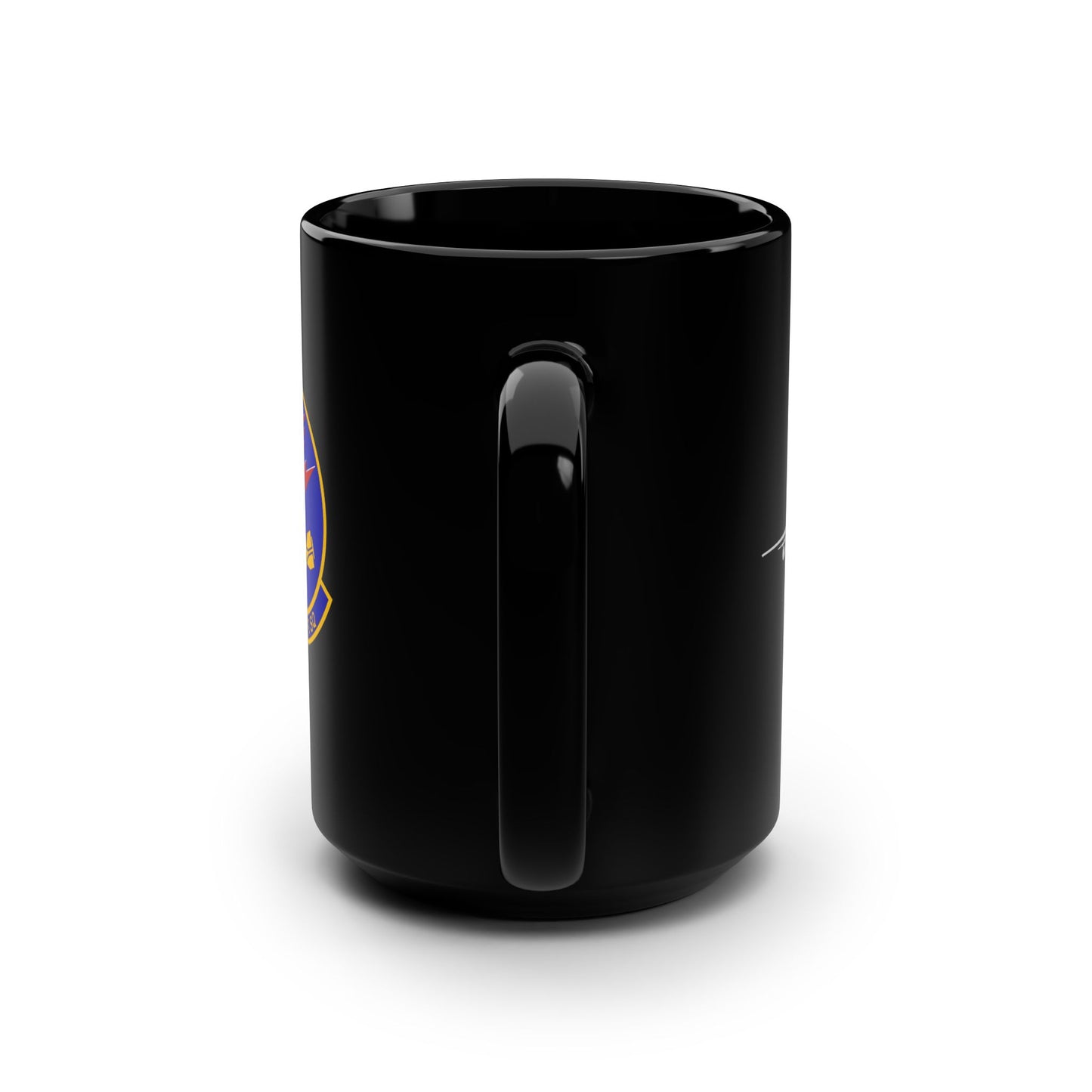 389FS & F-15E Front Silhouette Black Mug, 15oz
