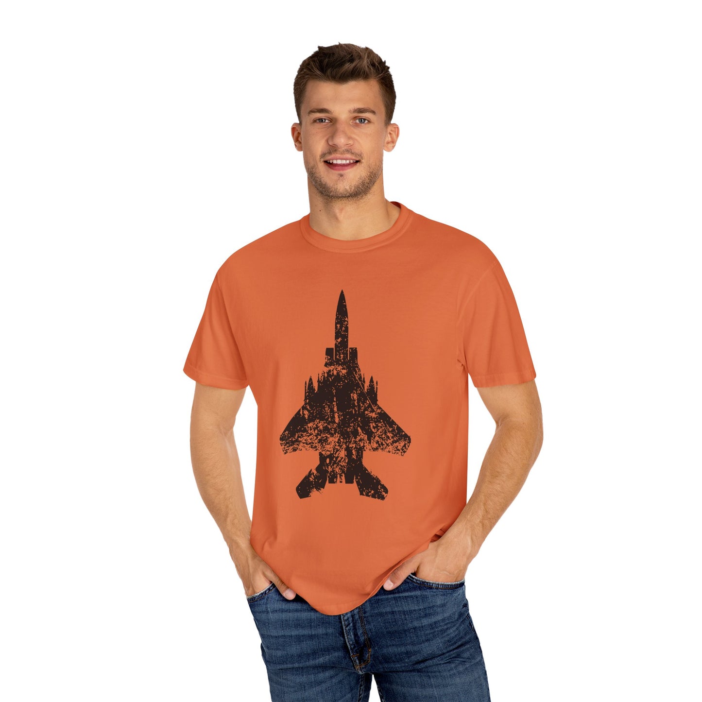 F-15E Grunge Comfort Colors Unisex T-Shirt, Casual Wear, Gift for Pilots, Aviation Lovers, Travel Enthusiasts, Plane Spotting