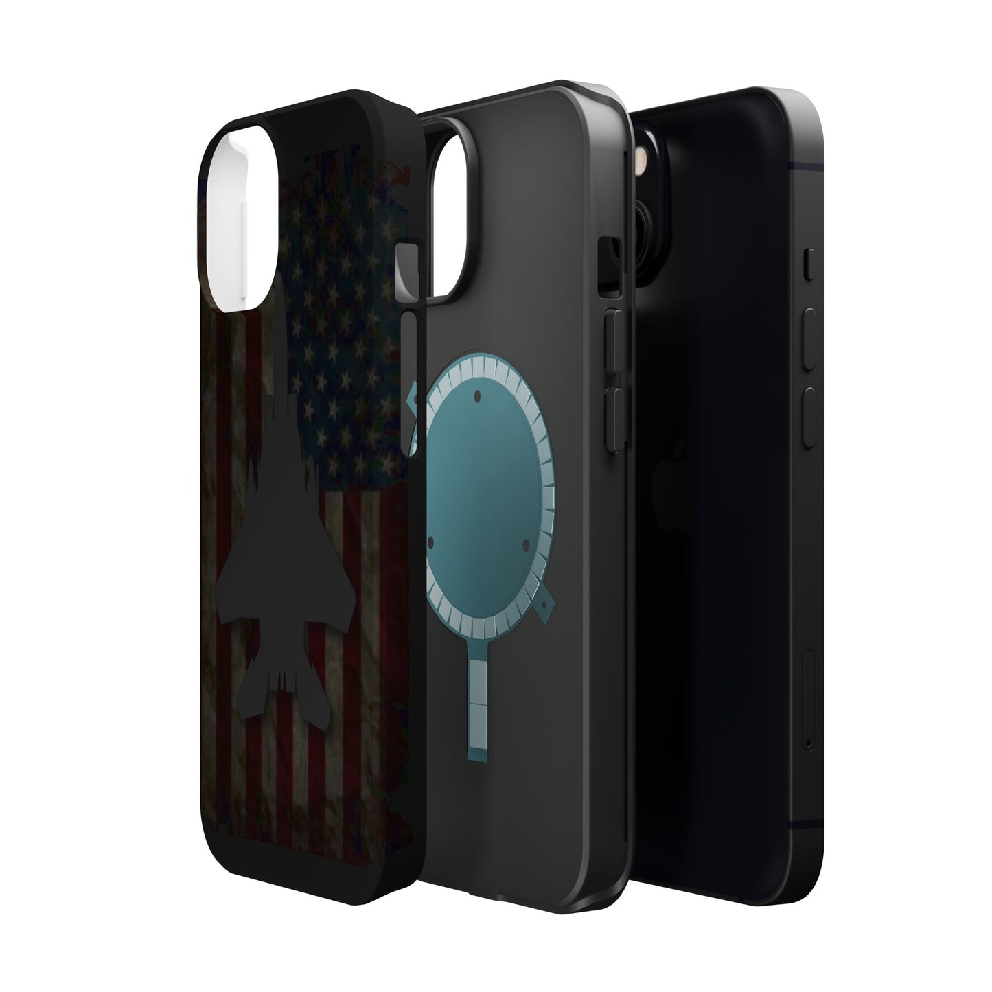 F-15E Silhouette Old Glory Magnetic Tough Cases for iPhone