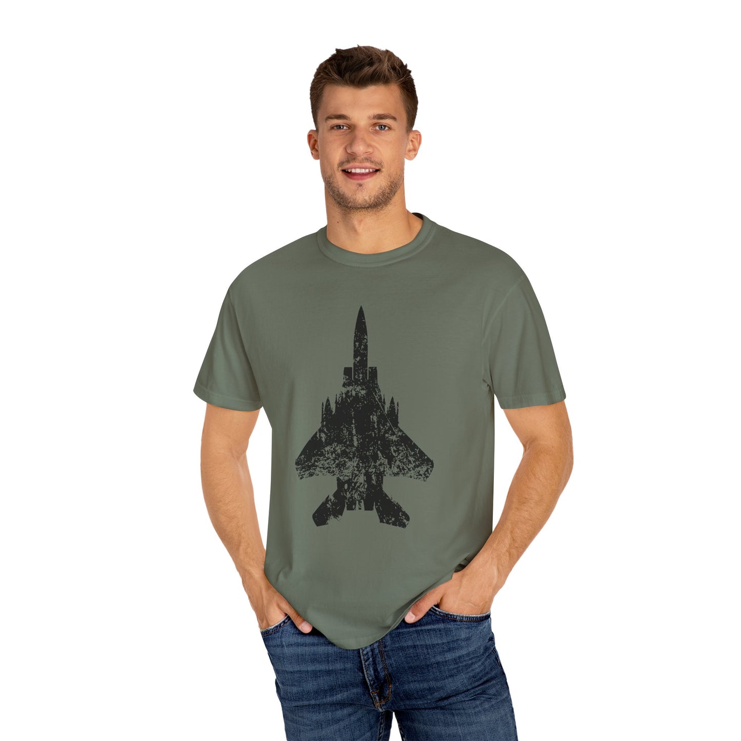 F-15E Grunge Comfort Colors Unisex T-Shirt, Casual Wear, Gift for Pilots, Aviation Lovers, Travel Enthusiasts, Plane Spotting