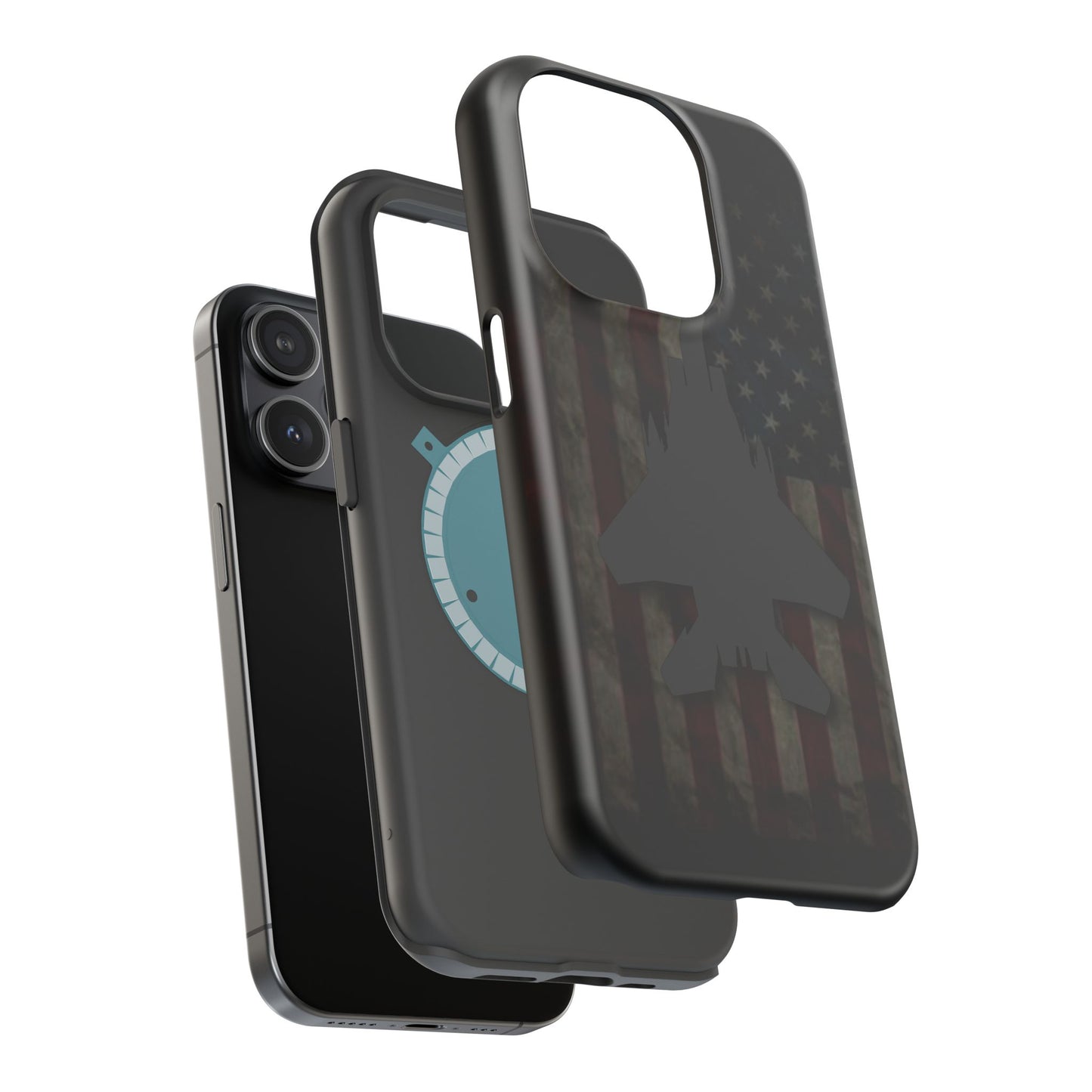 F-15E Silhouette Old Glory Magnetic Tough Cases for iPhone
