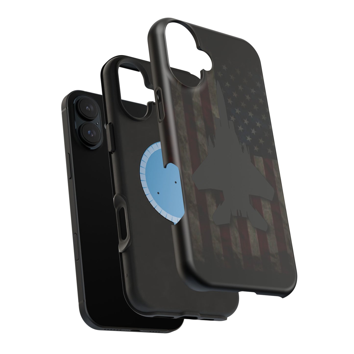 F-15E Silhouette Old Glory Magnetic Tough Cases for iPhone
