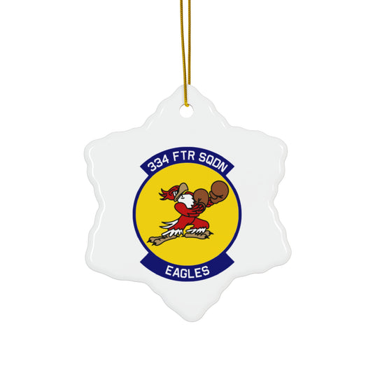 334FS "Eagles" Ceramic Ornament, Circle or Snowflake Shape