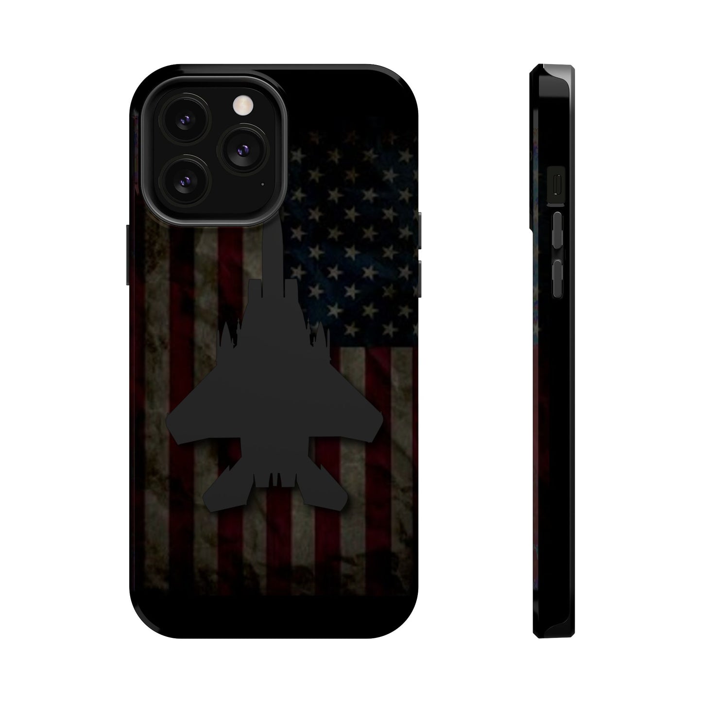 F-15E Silhouette Old Glory Magnetic Tough Cases for iPhone