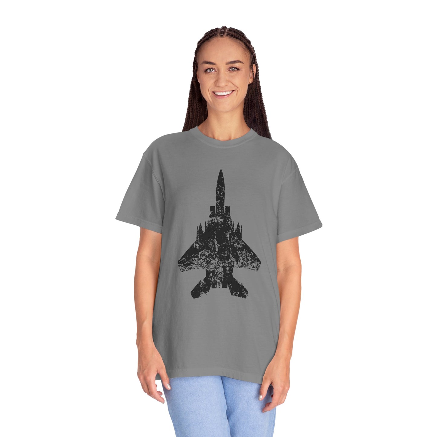 F-15E Grunge Comfort Colors Unisex T-Shirt, Casual Wear, Gift for Pilots, Aviation Lovers, Travel Enthusiasts, Plane Spotting