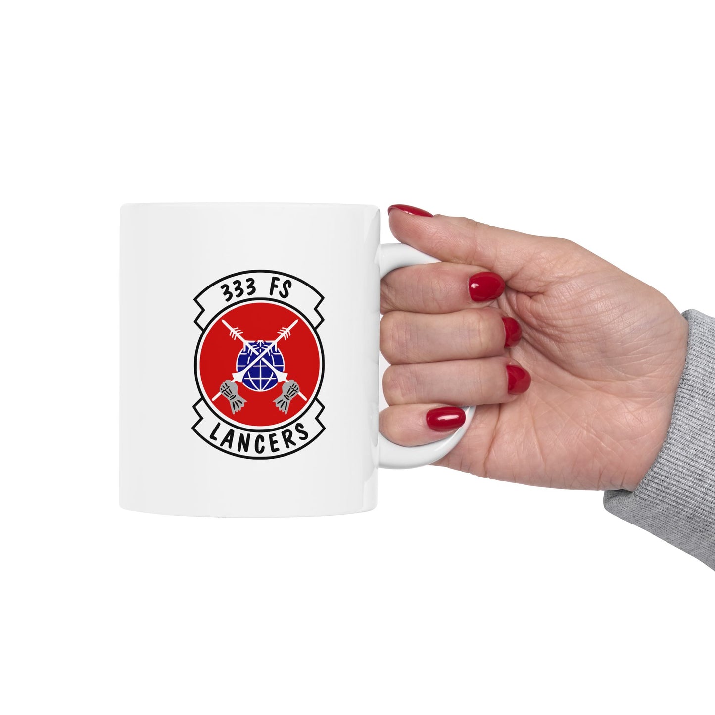 333FS & F-15E Front Silhouette Ceramic Mug 11oz