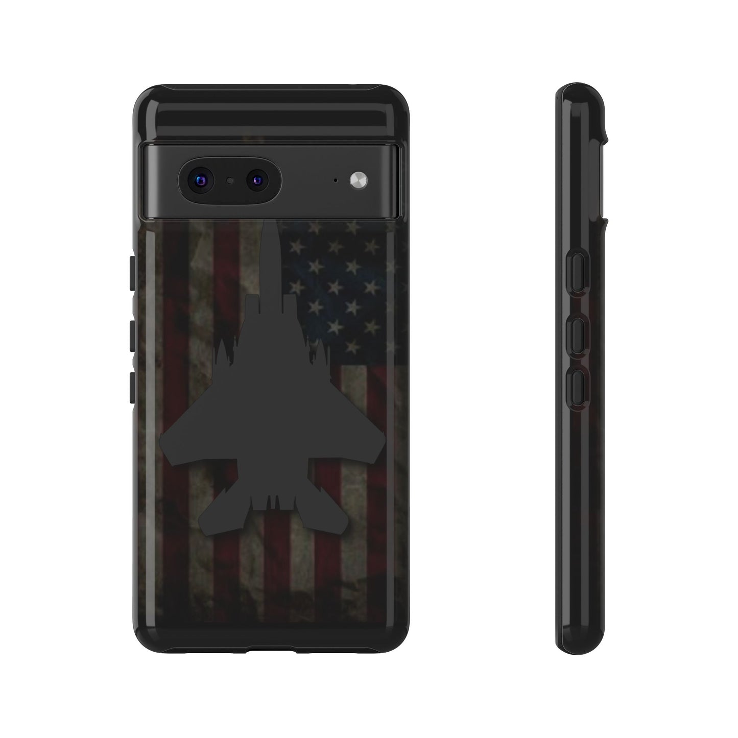 F-15E Silhouette Old Glory Tough Cases for iPhone, Samsung, Google