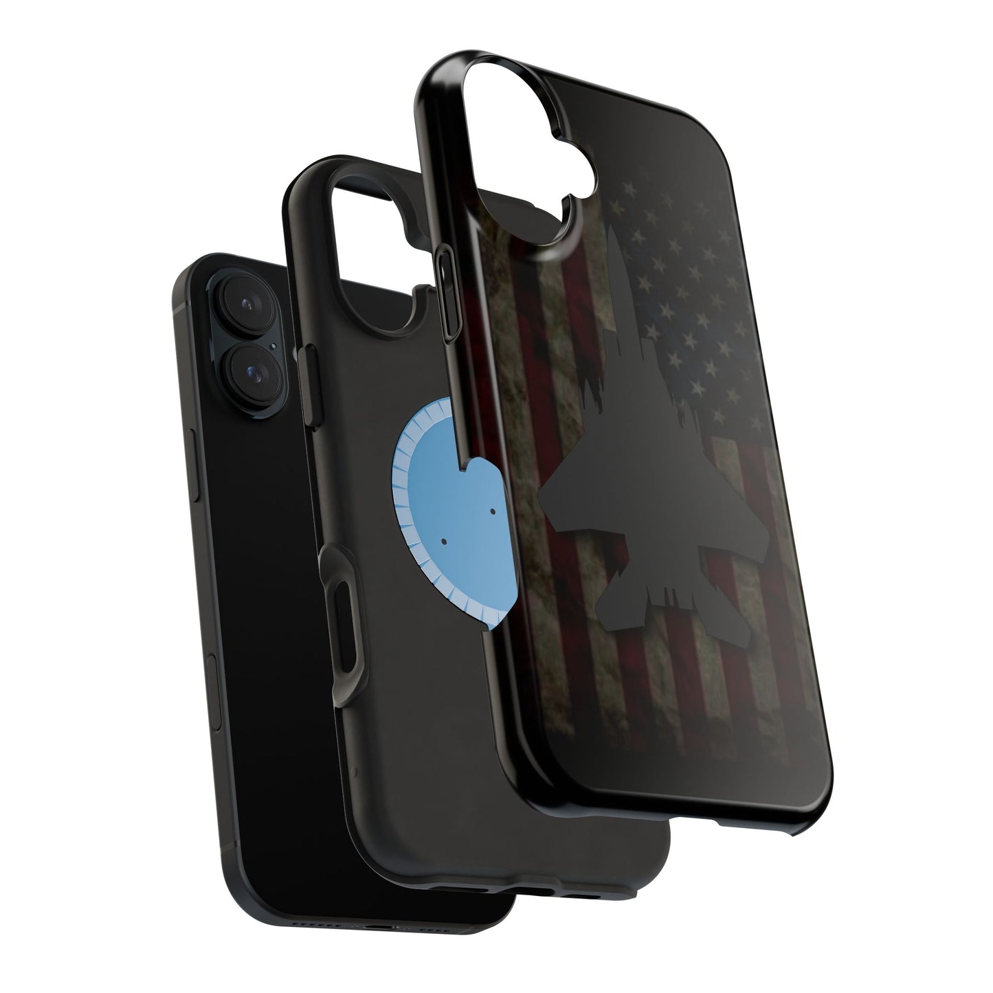 F-15E Silhouette Old Glory Magnetic Tough Cases for iPhone