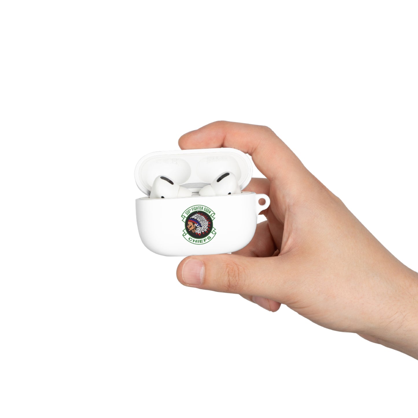 AirPods and AirPods Pro Case Cover, 335FS with F-15E Front Silhouette on Back