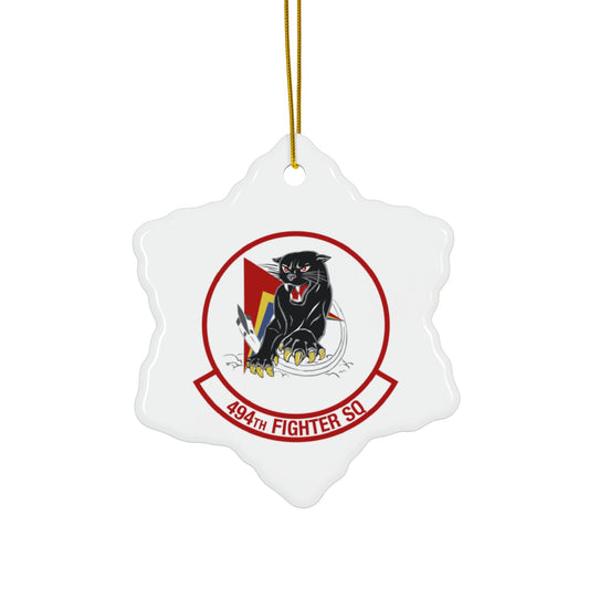 494FS "Panthers" Ceramic Ornament, Circle or Snowflake Shape
