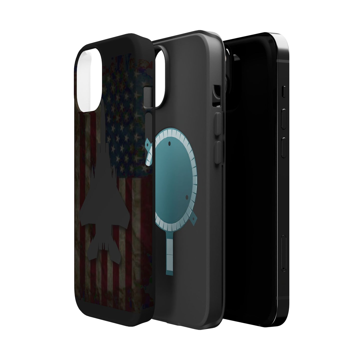 F-15E Silhouette Old Glory Magnetic Tough Cases for iPhone