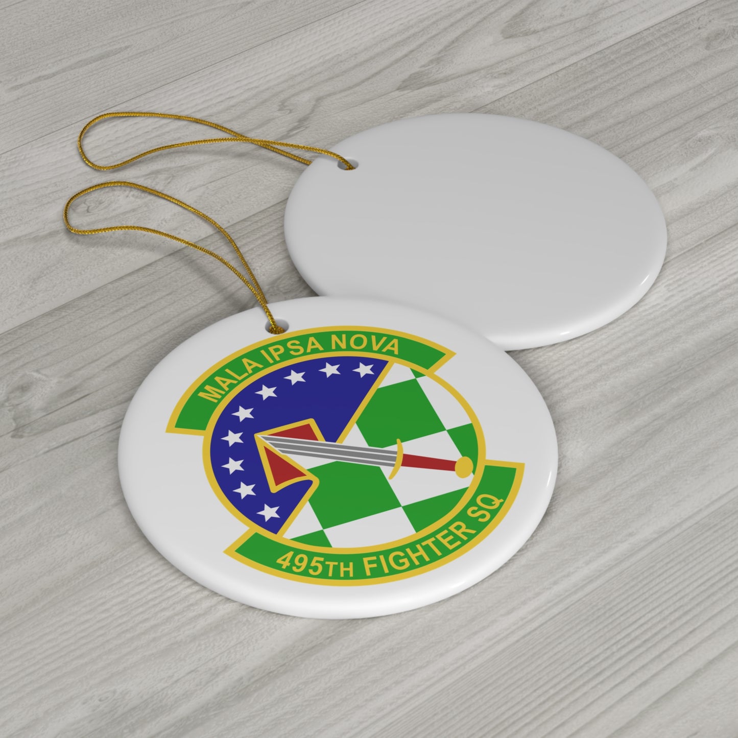 495FS "Valkyries" Ceramic Ornament, Circle or Snowflake Shape