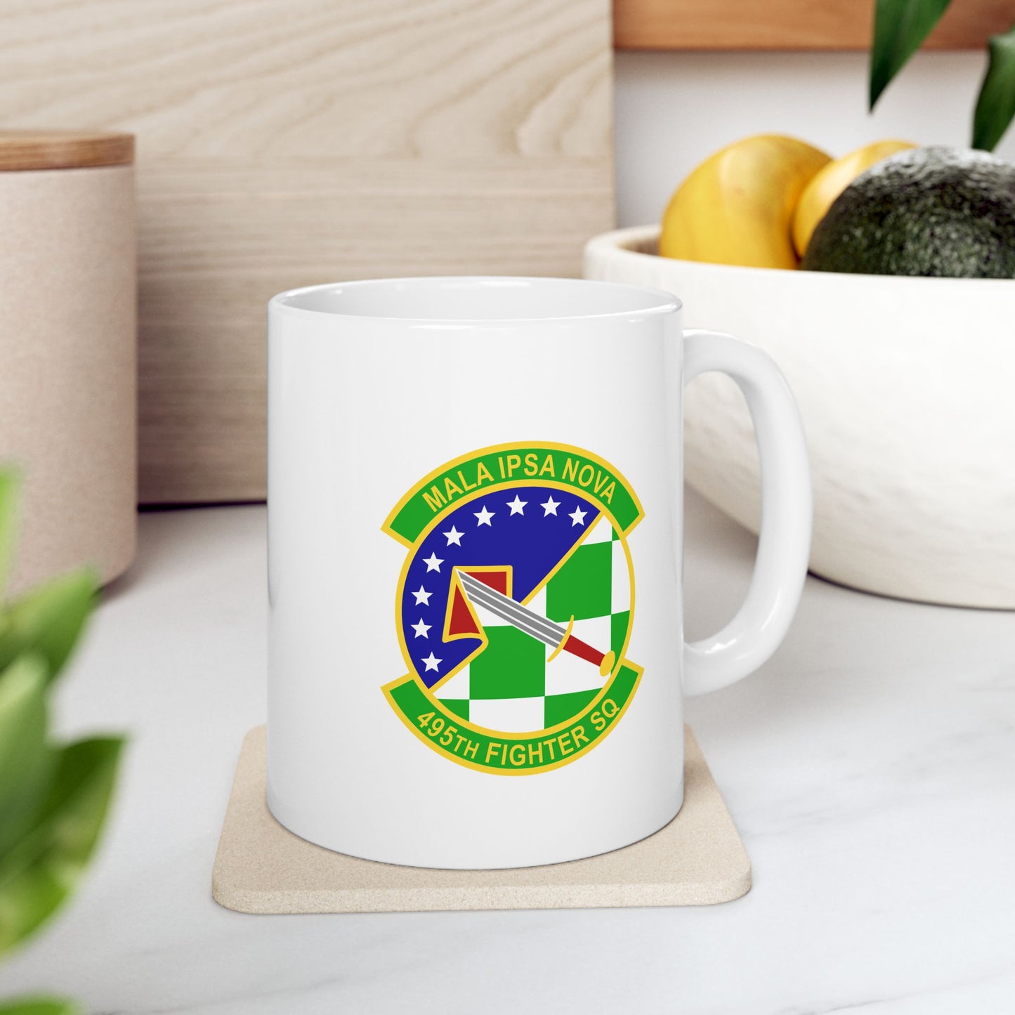 495FS & F-35A Front Silhouette Ceramic Mug 11oz