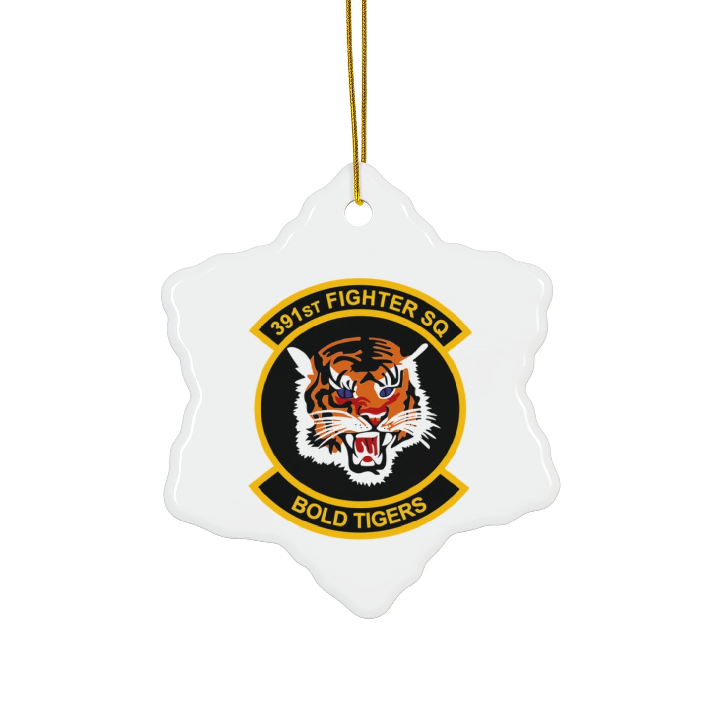 391FS "Bold Tigers" Ceramic Ornament, Circle or Snowflake Shape