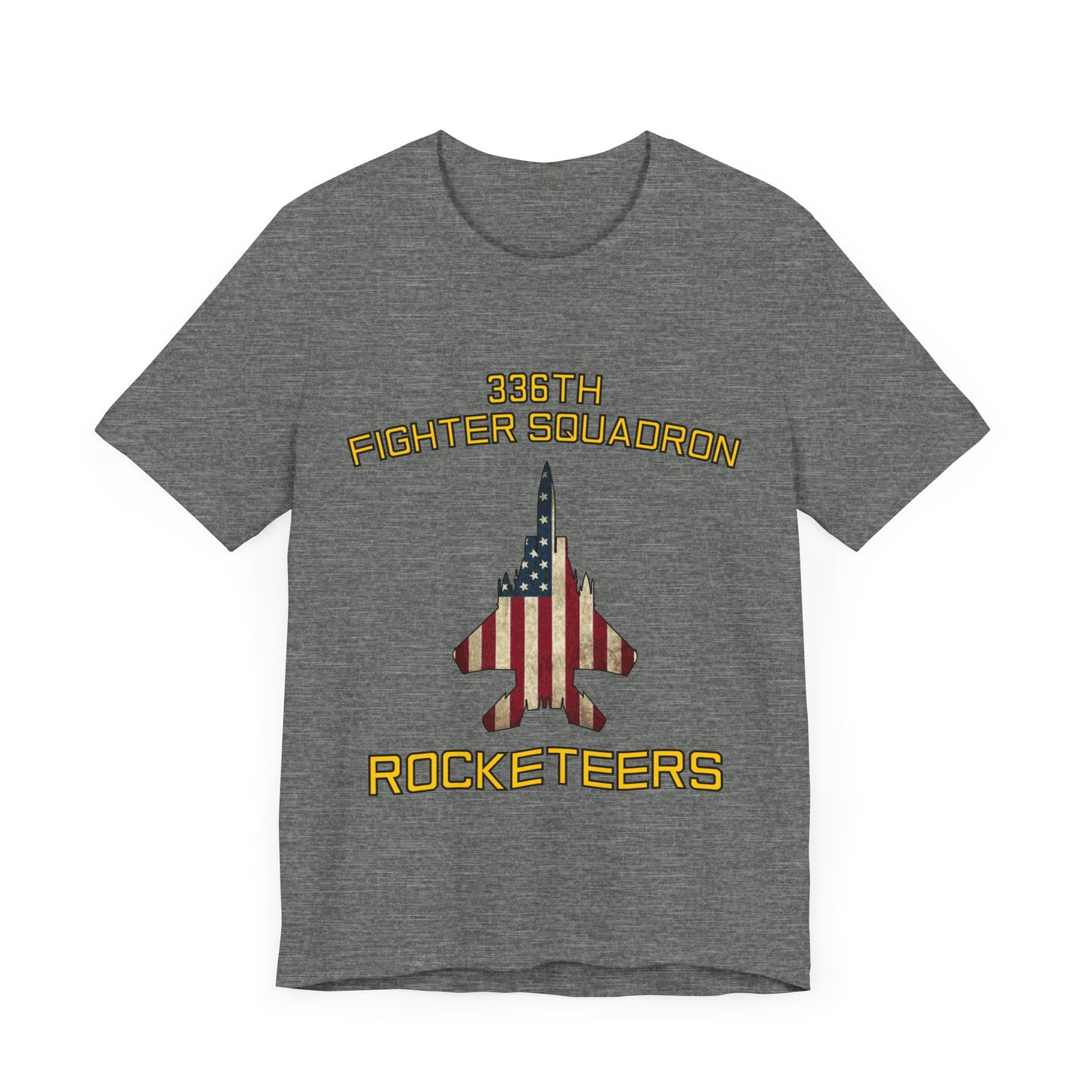 336FS Rocketeers Eagle Flag Unisex Jersey Short Sleeve Tee, Multiple Colors