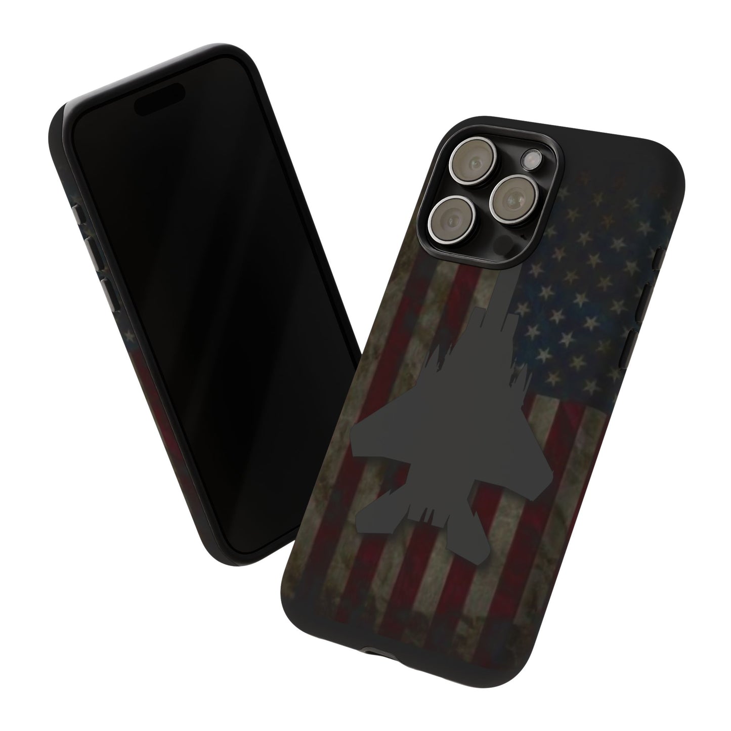 F-15E Silhouette Old Glory Tough Cases for iPhone, Samsung, Google