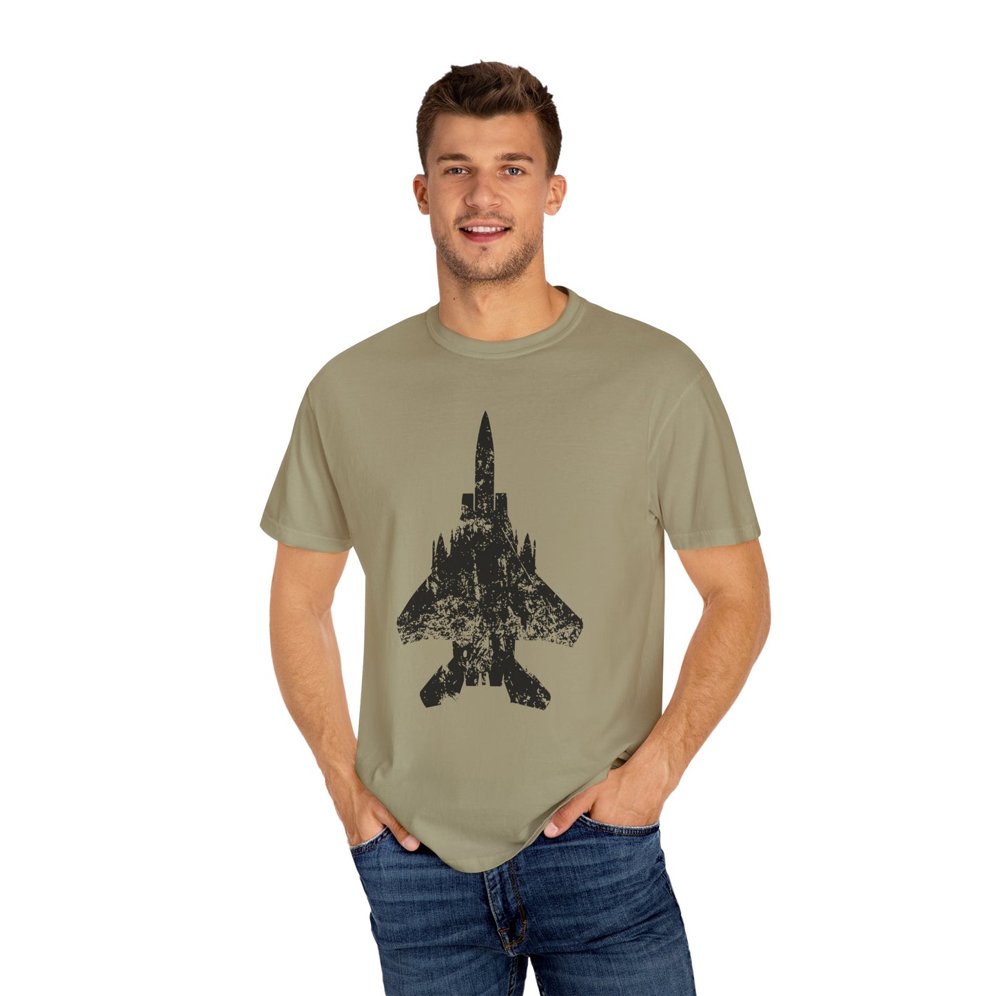 F-15E Grunge Comfort Colors Unisex T-Shirt, Casual Wear, Gift for Pilots, Aviation Lovers, Travel Enthusiasts, Plane Spotting