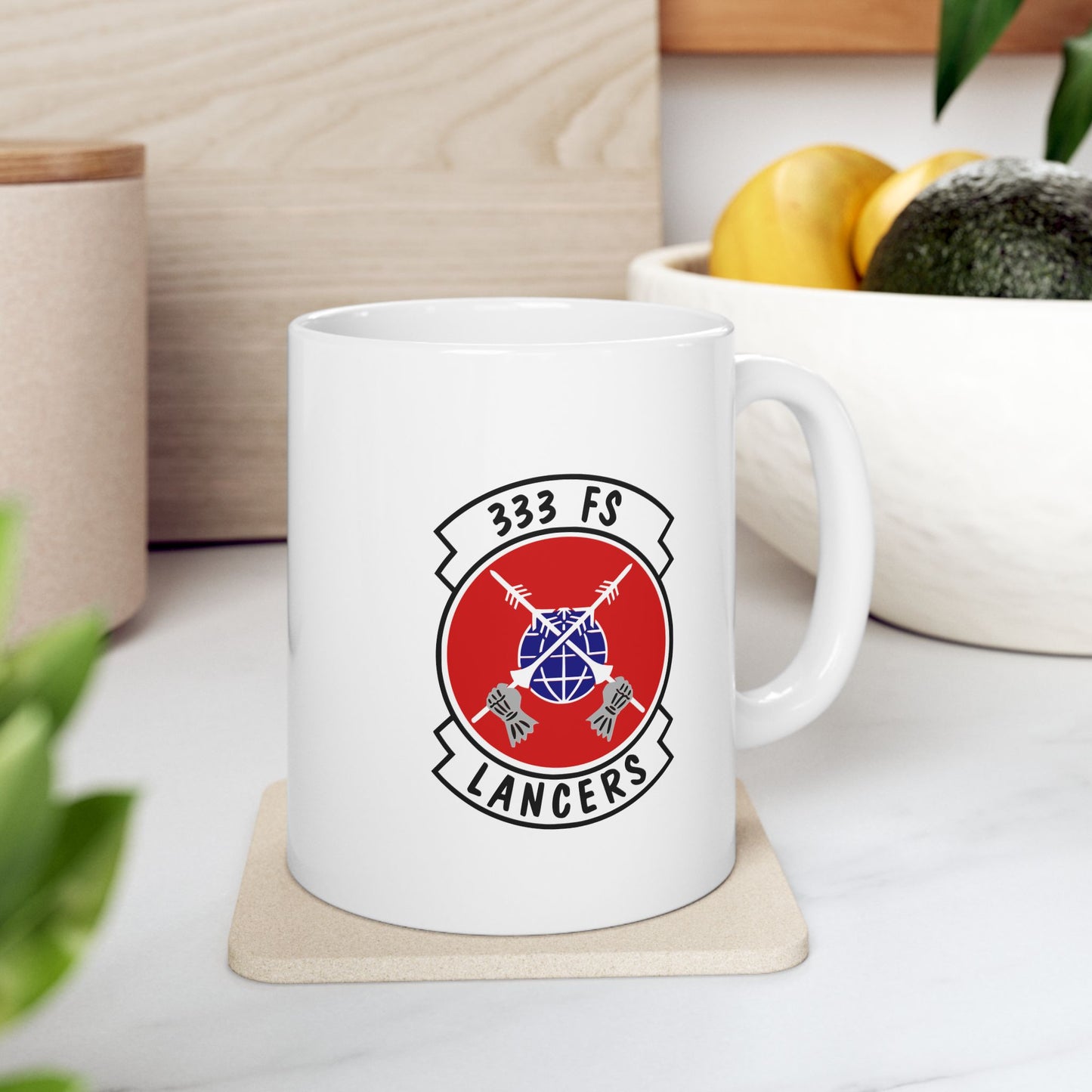 333FS & F-15E Front Silhouette Ceramic Mug 11oz
