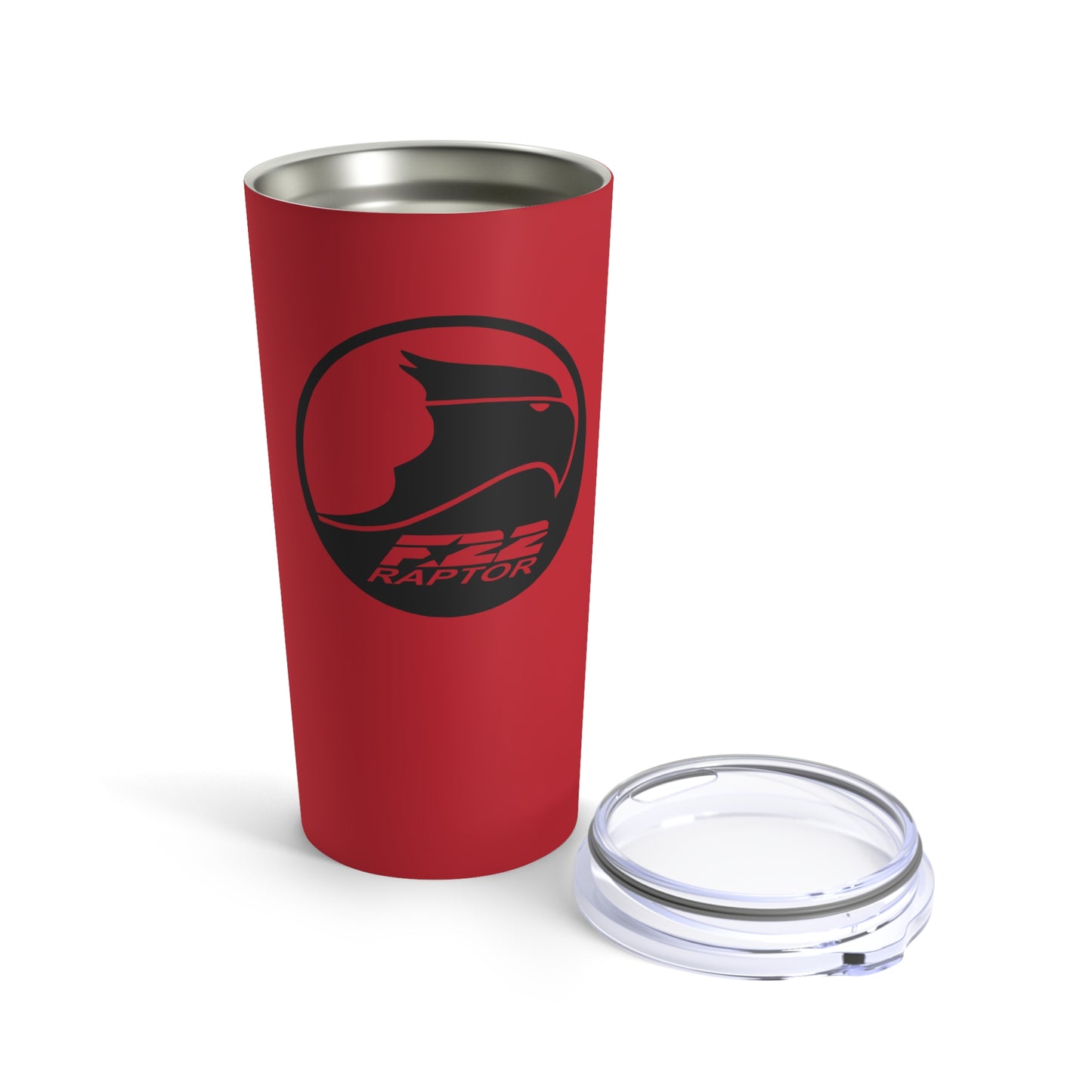 Tumbler 20oz, Dark Red, F-22 Raptor
