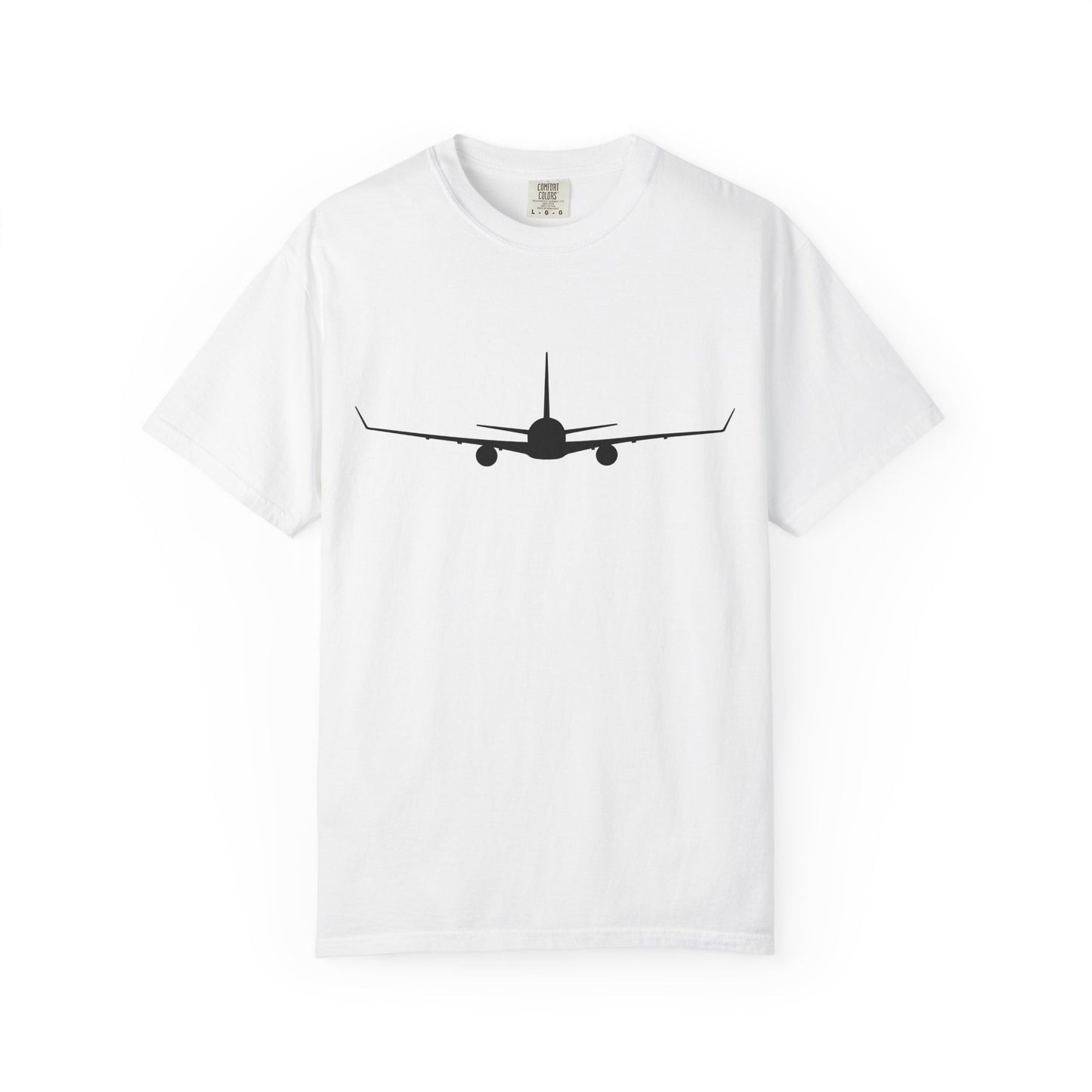 Boeing 767-300 Front Silhouette Comfort Colors Unisex T-Shirt with Airplane Design, Casual Wear, Gift for Pilots, Aviation Lovers, Travel Enthusiasts, Plane Spotting