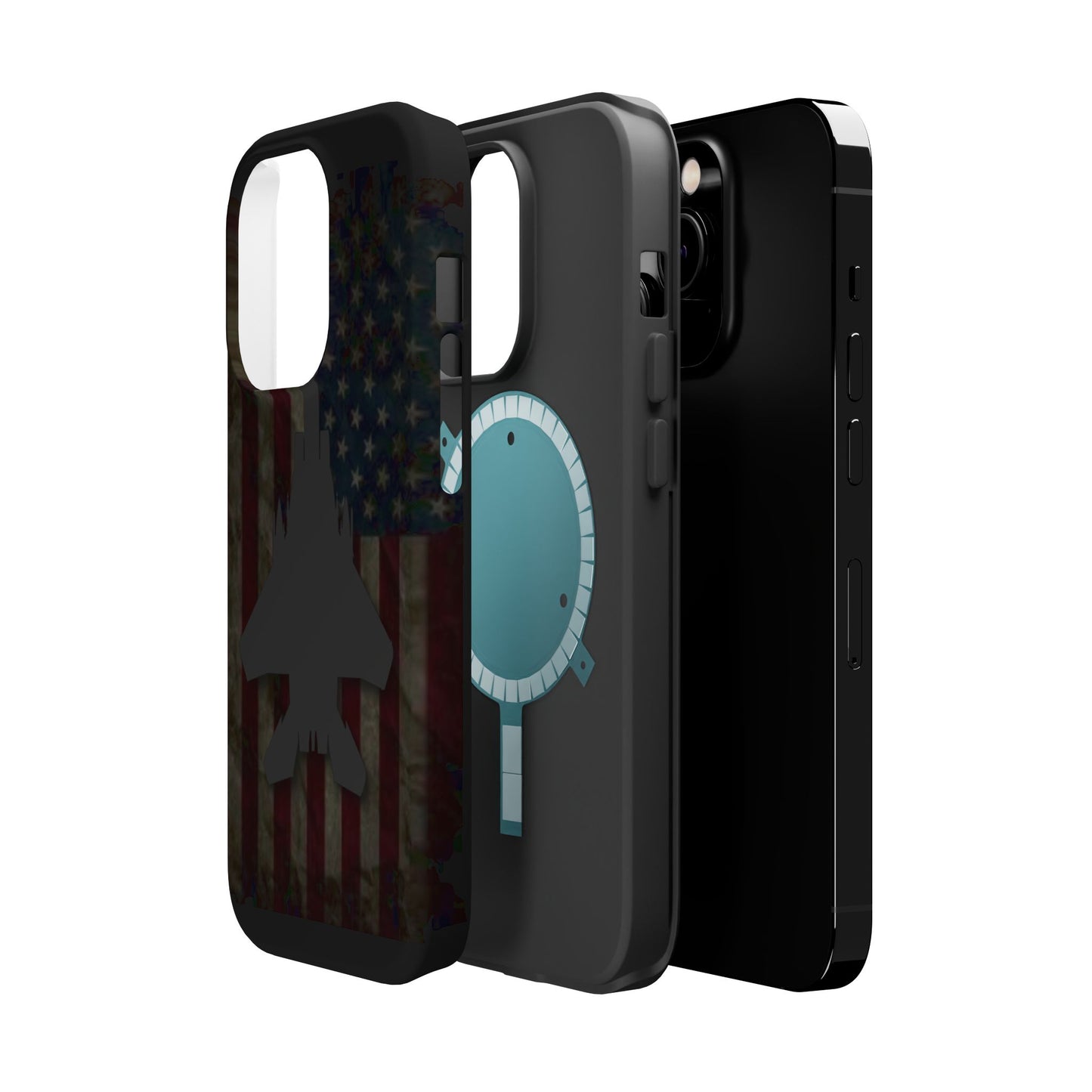 F-15E Silhouette Old Glory Magnetic Tough Cases for iPhone