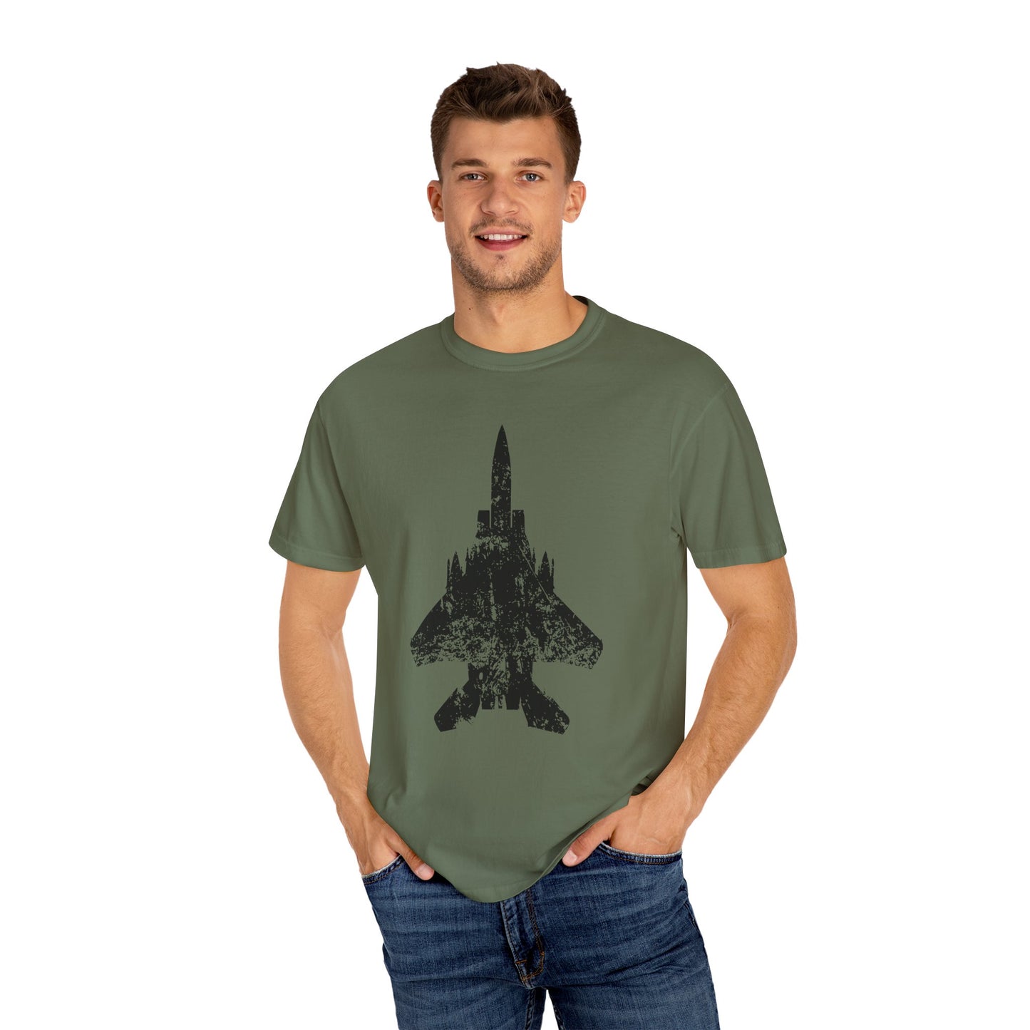 F-15E Grunge Comfort Colors Unisex T-Shirt, Casual Wear, Gift for Pilots, Aviation Lovers, Travel Enthusiasts, Plane Spotting