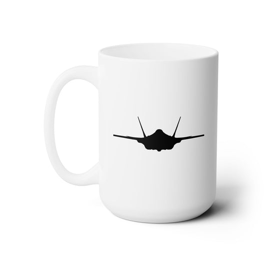F-35 Lightning II & Front Silhouette Ceramic Mug 15oz