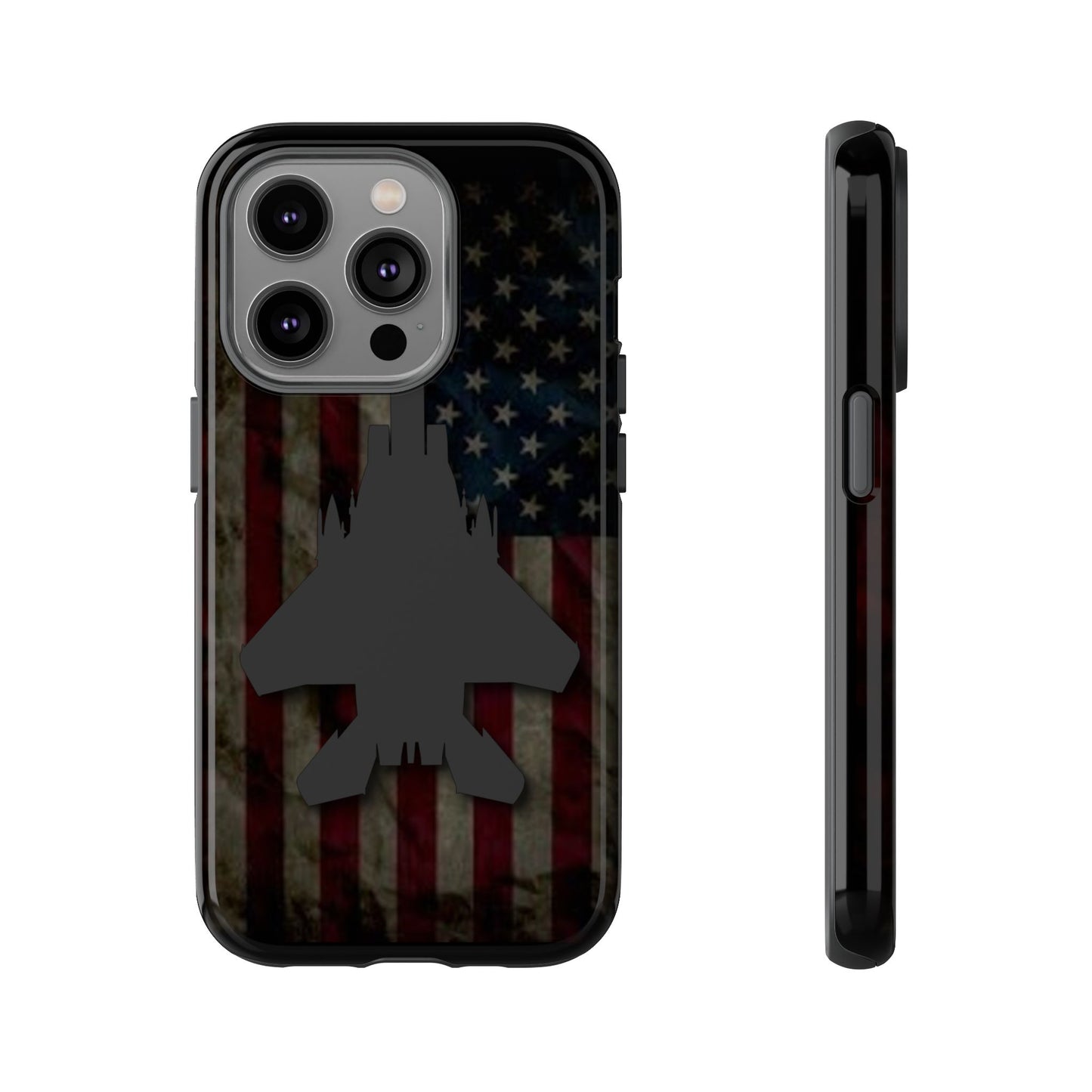 F-15E Silhouette Old Glory Tough Cases for iPhone, Samsung, Google