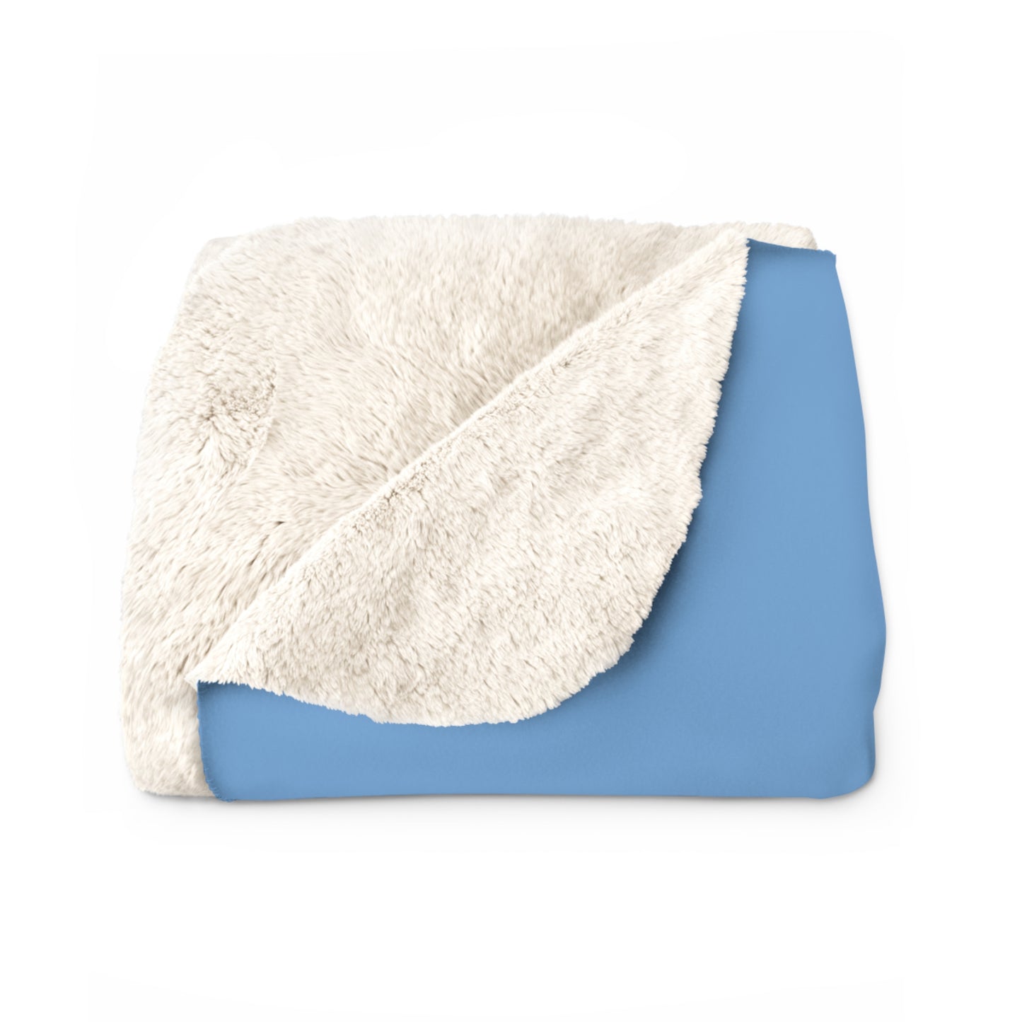 Light Blue Sherpa Blanket with F-15E Silhouette Graphic