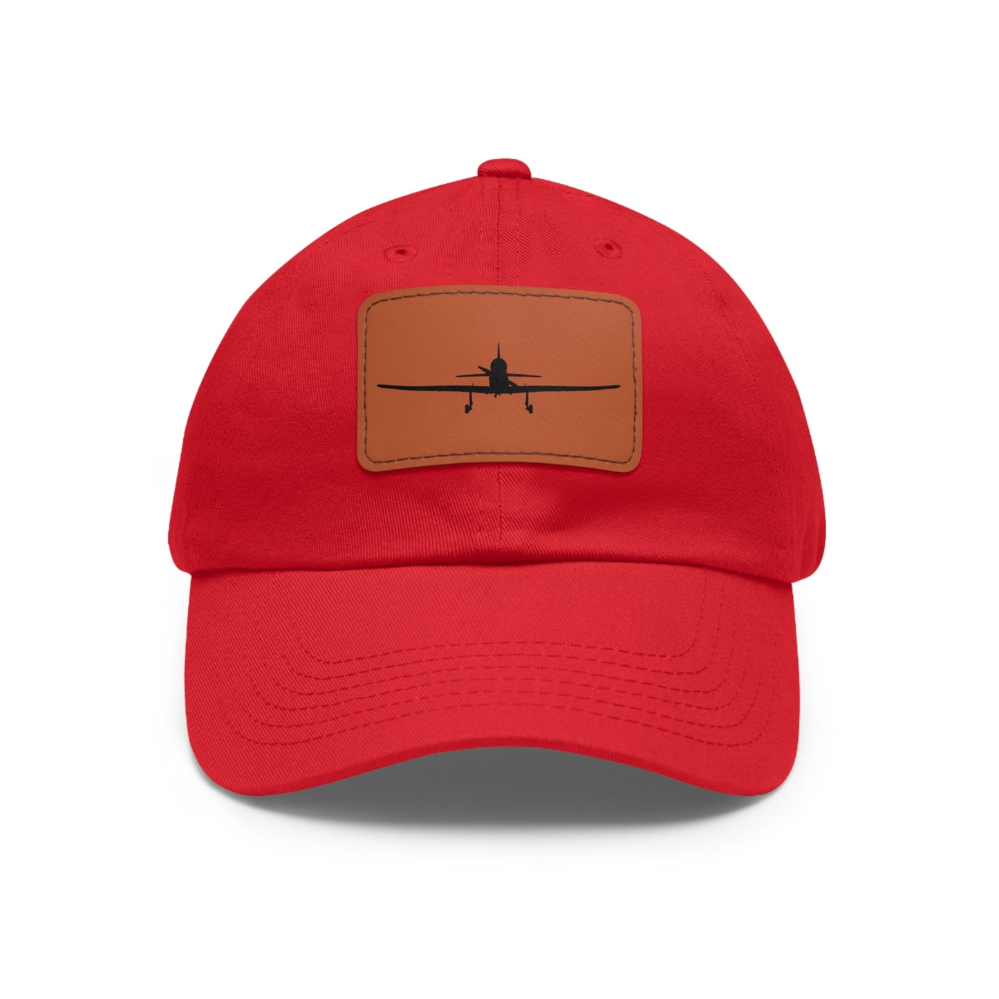 de Havilland Canada DHC-1B2 Chipmunk 2 Silhouette Leather Patch Hat, Multiple Colors