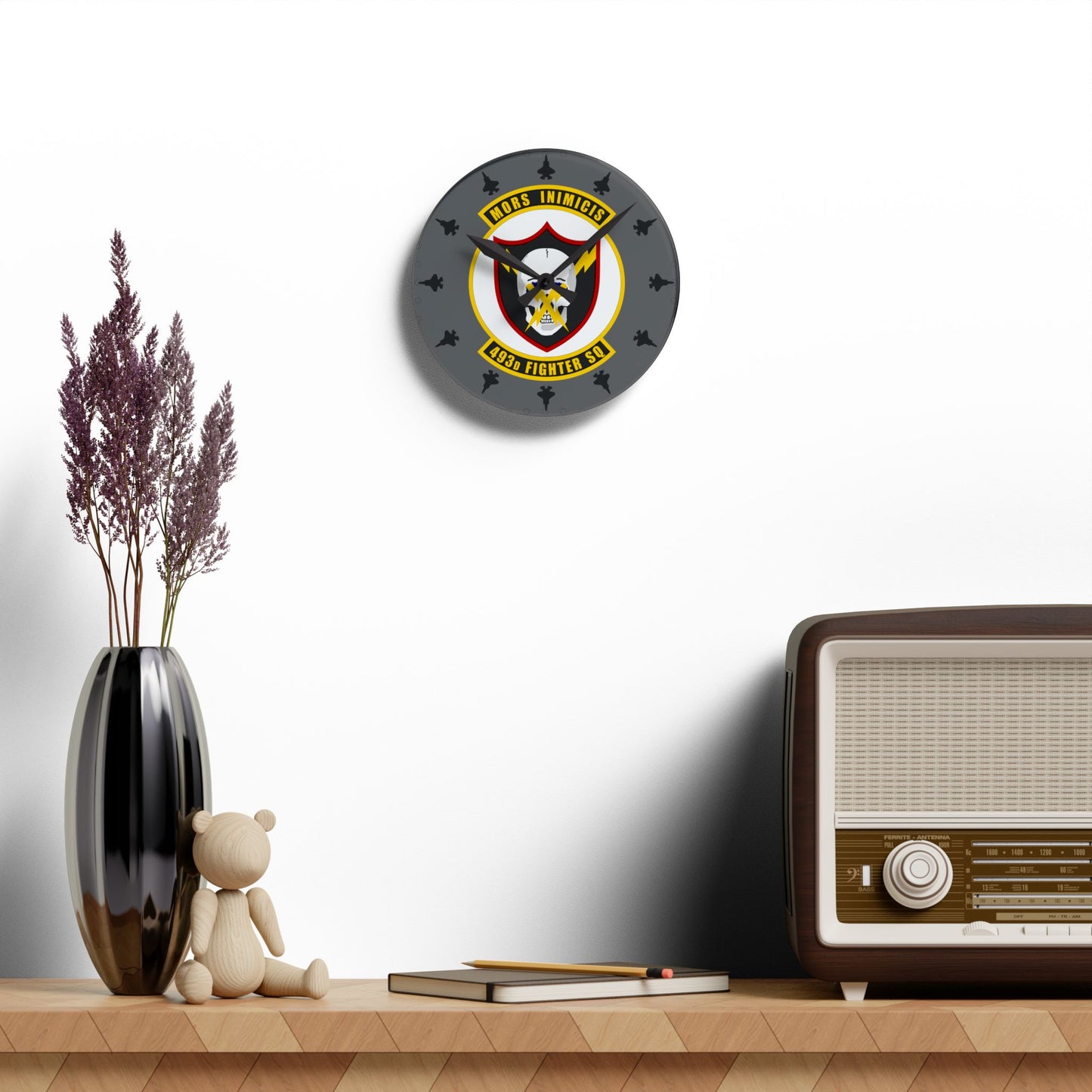 493FS "Grim Reapers" F-35A Acrylic Wall Clock, Round or Square Options