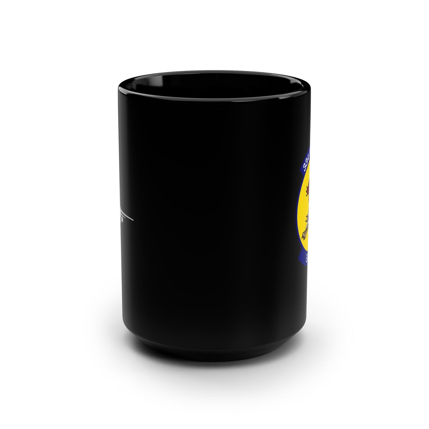 334FS & F-15E Front Silhouette Black Mug, 15oz