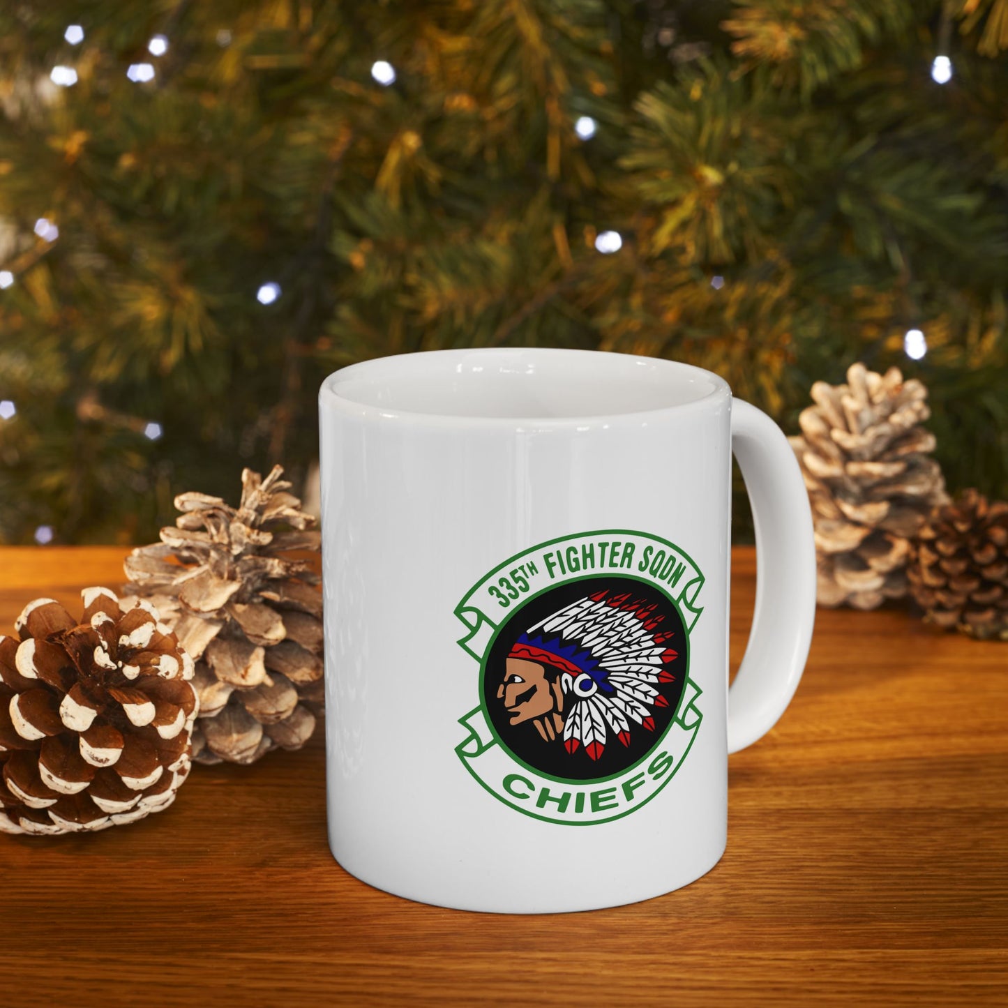 335FS & F-15E Front Silhouette Ceramic Mug 11oz