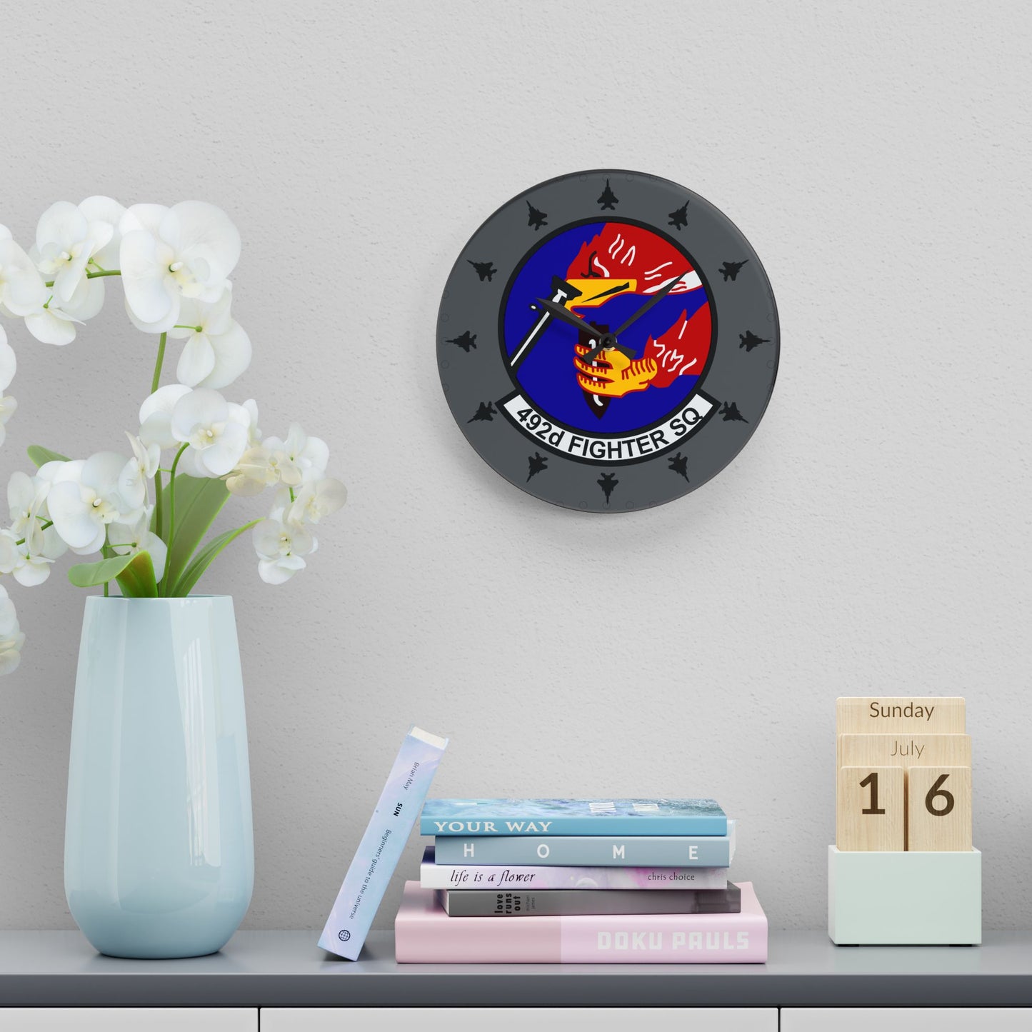 492FS "Bolars" Acrylic Wall Clock, Round or Square Options