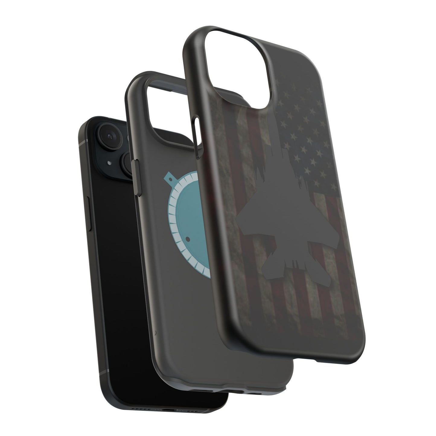 F-15E Silhouette Old Glory Magnetic Tough Cases for iPhone