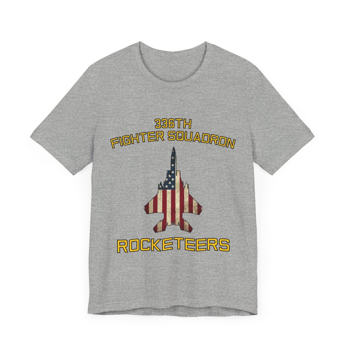 336FS Rocketeers Eagle Flag Unisex Jersey Short Sleeve Tee, Multiple Colors
